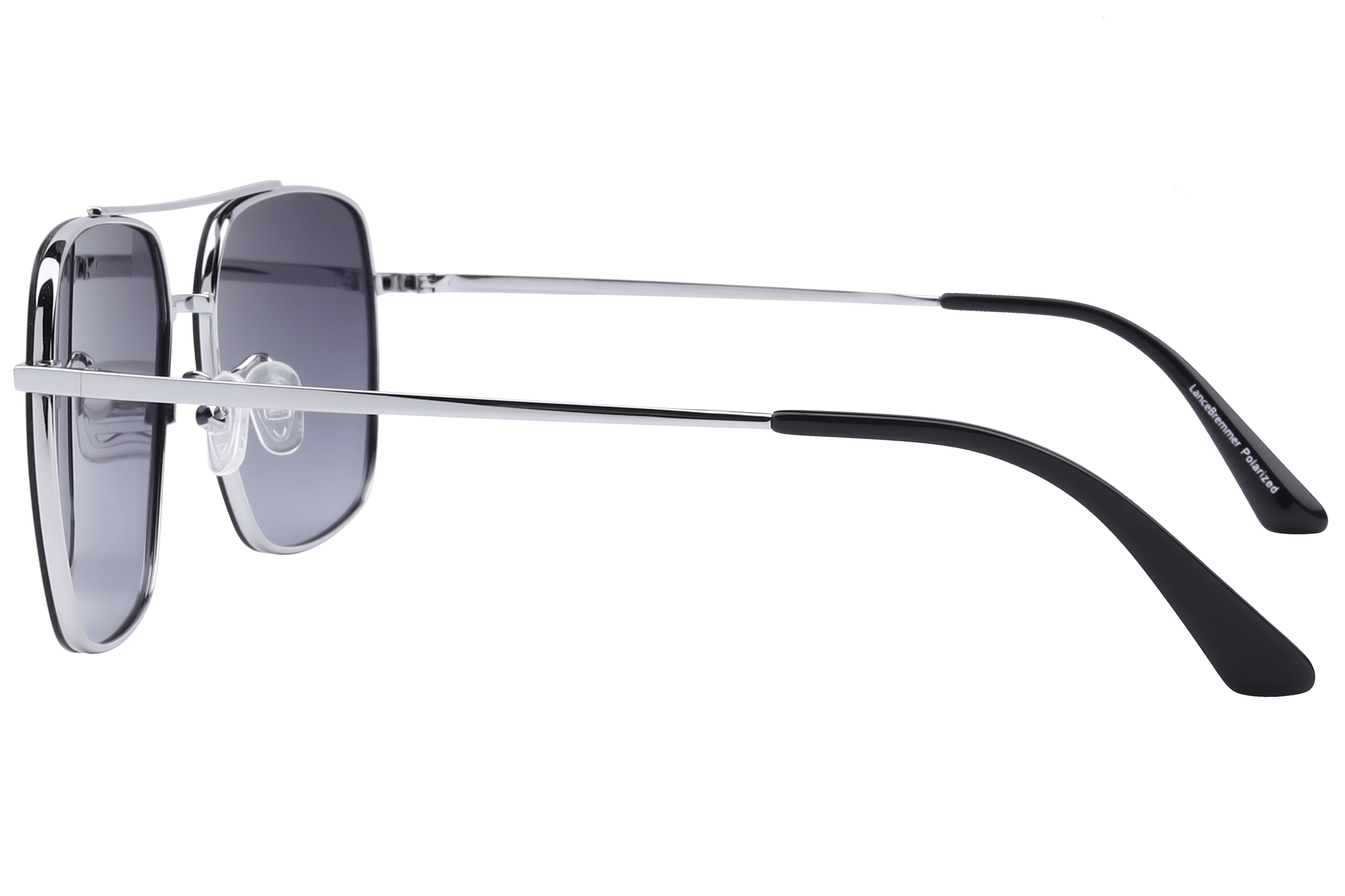 Lancebremmer TA-021 Sunglass Silver Male Full Metal Sunglass — Silver frame — view 3