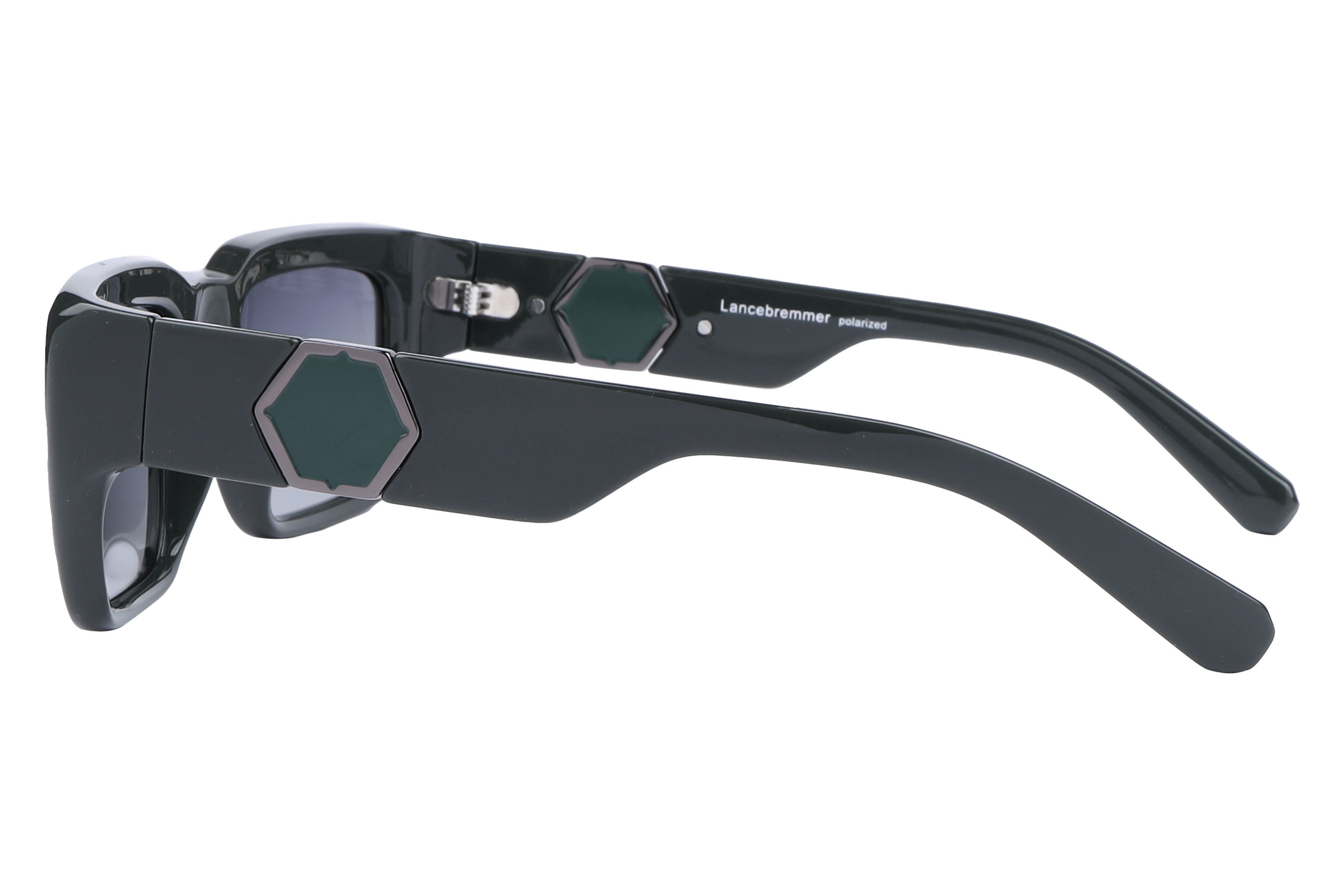 Lancebremmer S1008 Sunglass Green Male Full Shell Sunglass — Green frame — view 3
