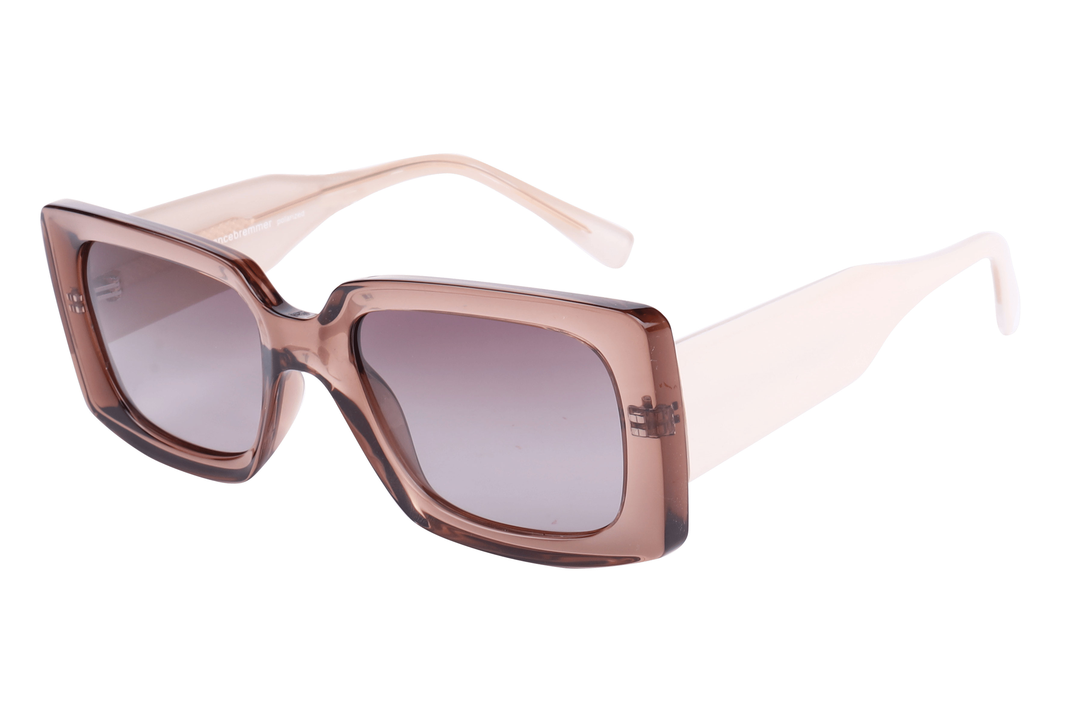 Lancebremmer S1016 Sunglass Transparent Brown Unisex Full Sh — Transparent Brown frame