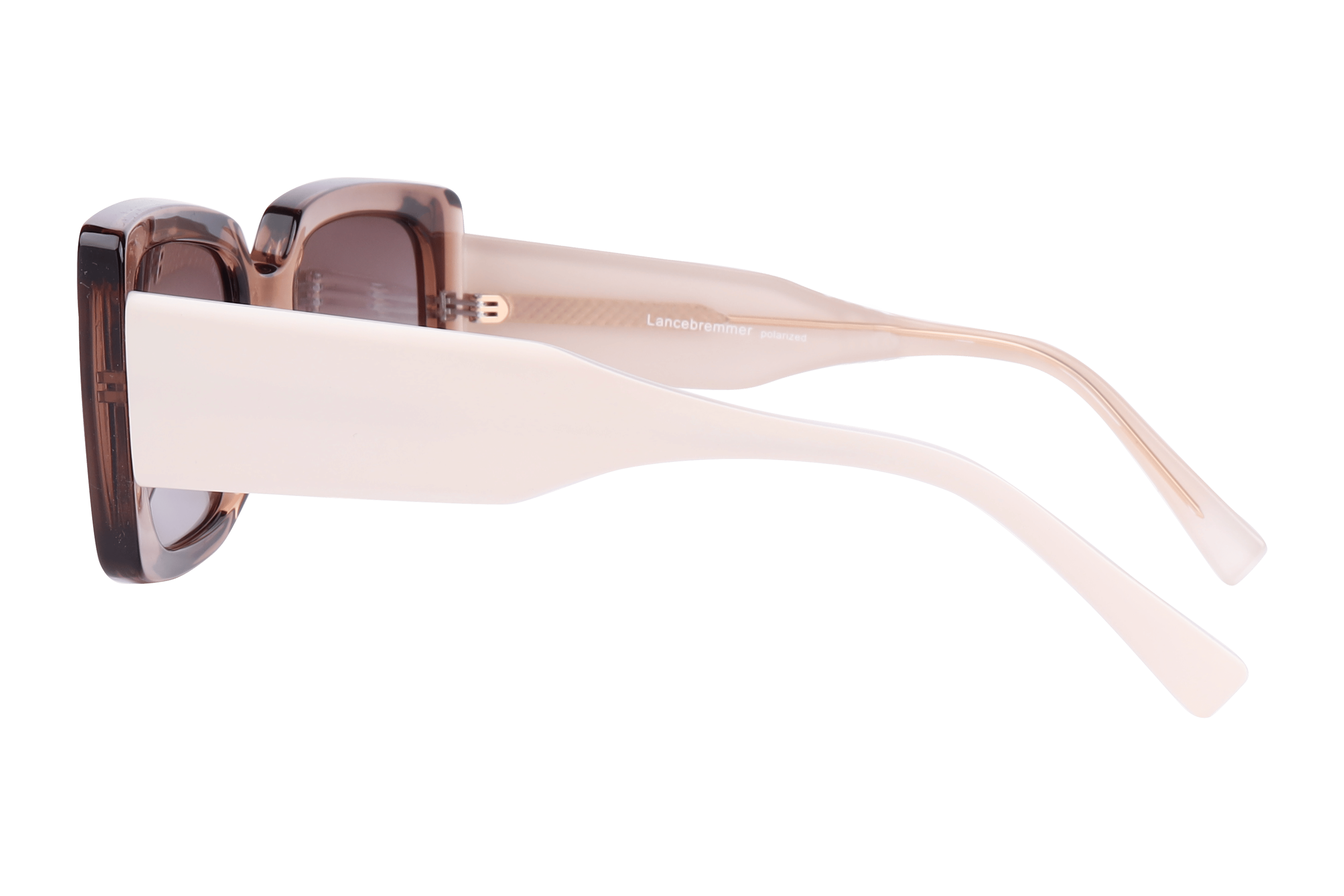 Lancebremmer S1016 Sunglass Transparent Brown Unisex Full Sh Sunglass — Transparent Brown frame — view 3