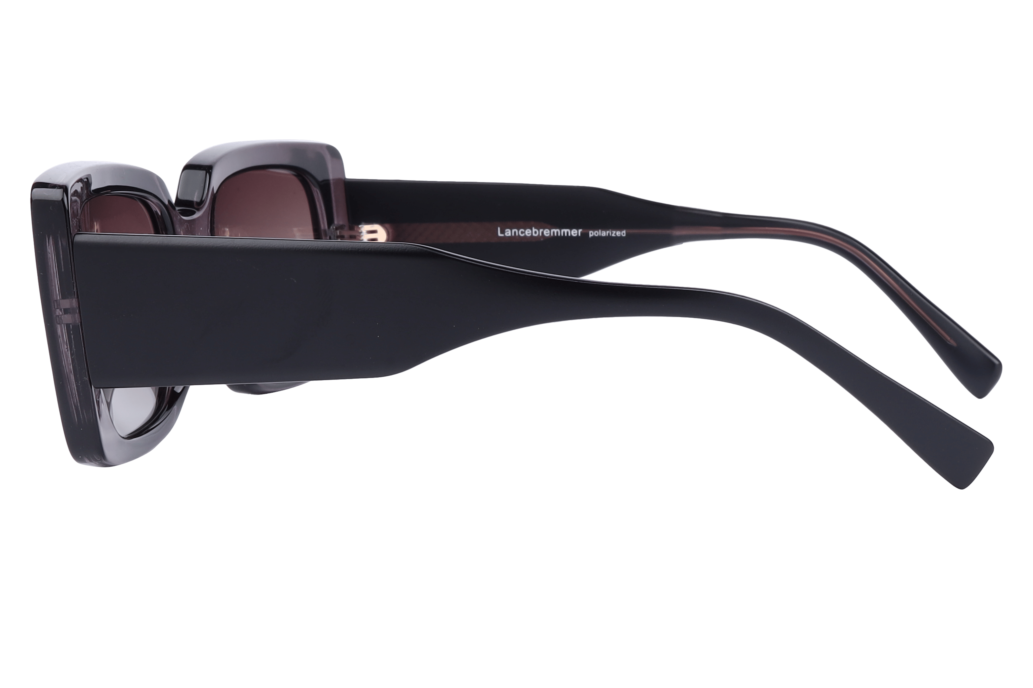 Lancebremmer S1016 Sunglass Transparent Violet Unisex Full S Sunglass — Transparent Violet frame — view 3