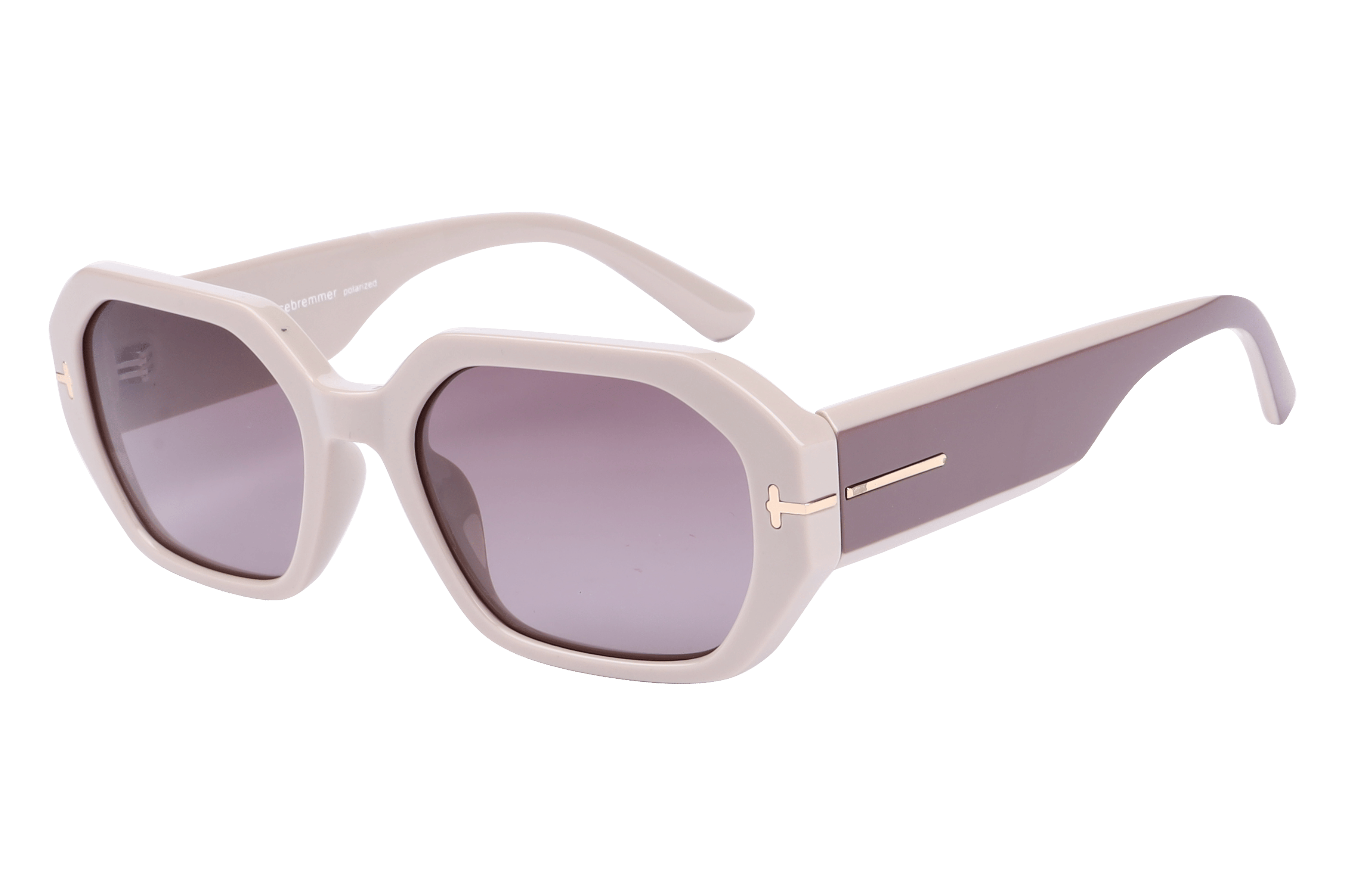 Lancebremmer S1004 Sunglass Beige Female Full Shell — Beige frame