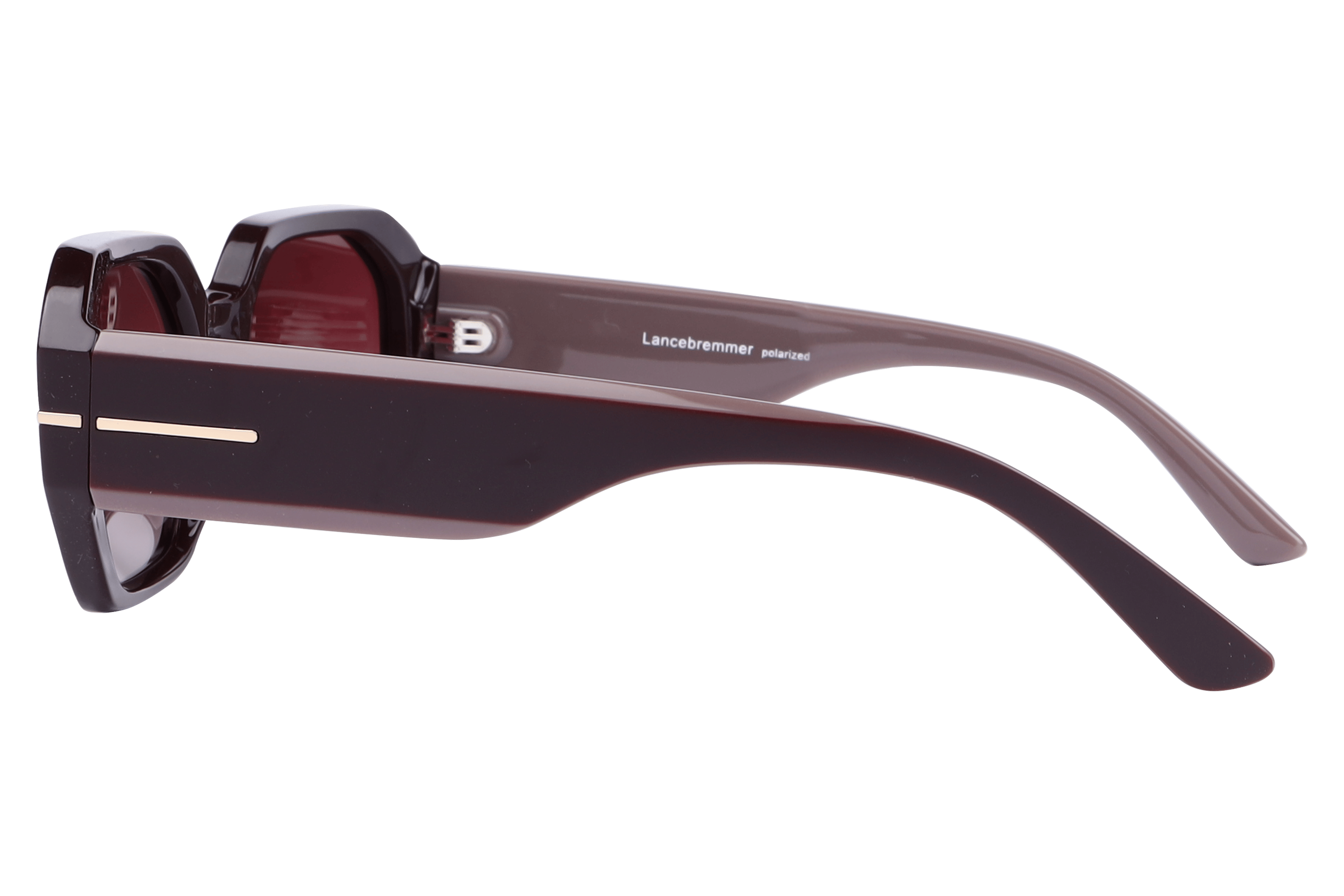 Lancebremmer S1004 Sunglass Maroon Female Full Shell Sunglass — view 3