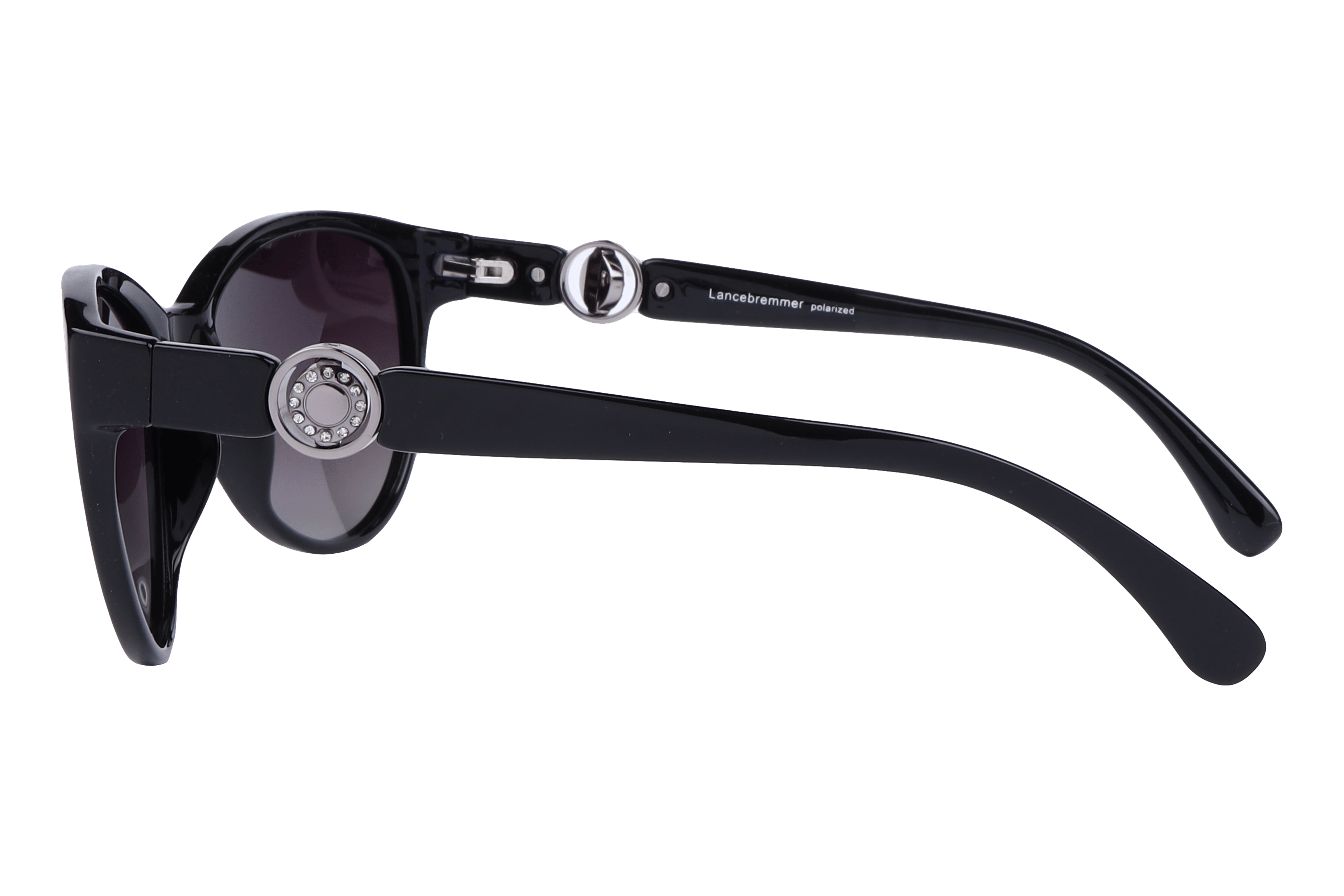 Lancebremmer S1001 Sunglass Black Female Full Shell Sunglass — Black frame — view 3