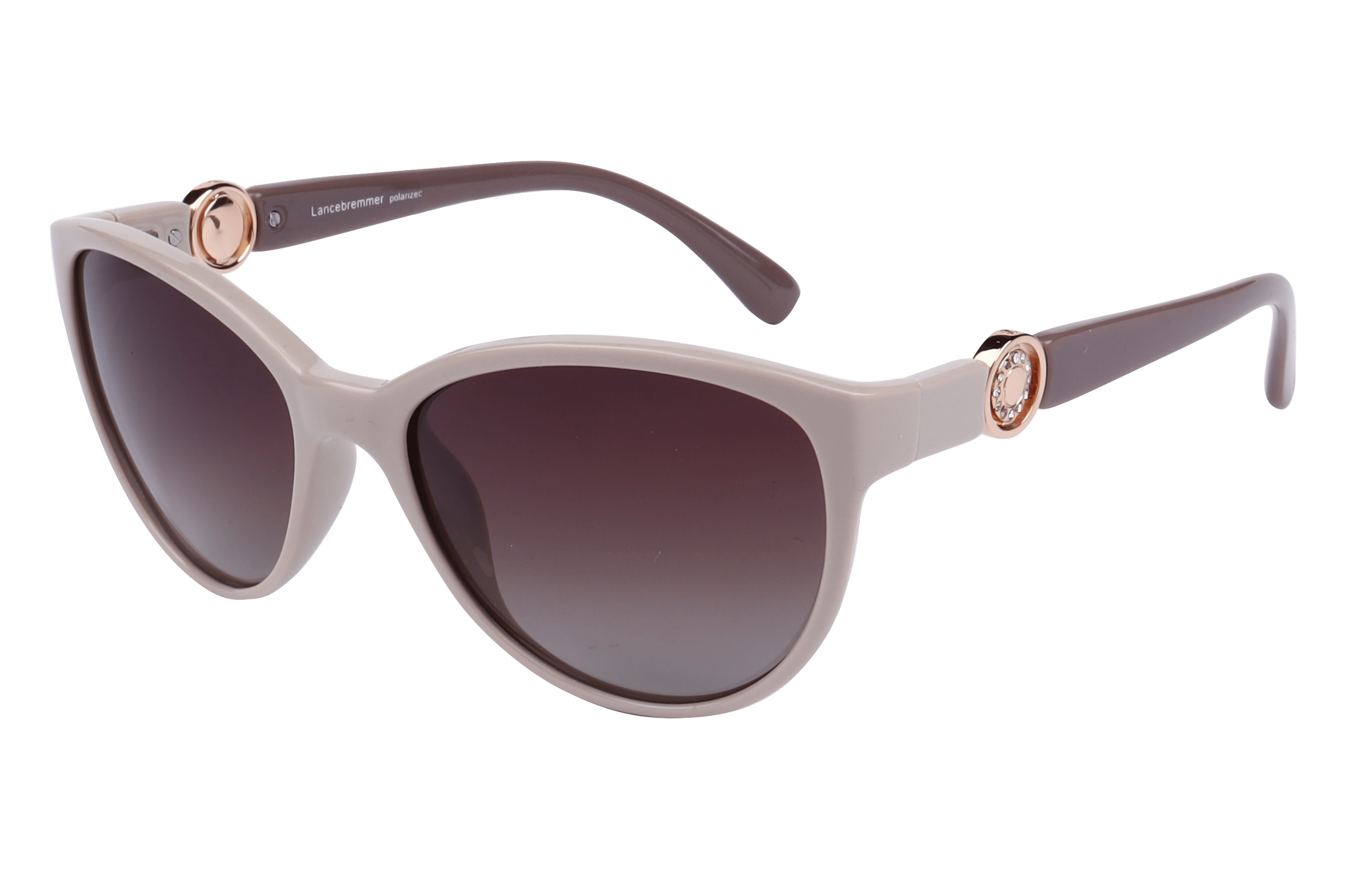 Lancebremmer S1001 Sunglass Beige Female Full Shell — Beige frame