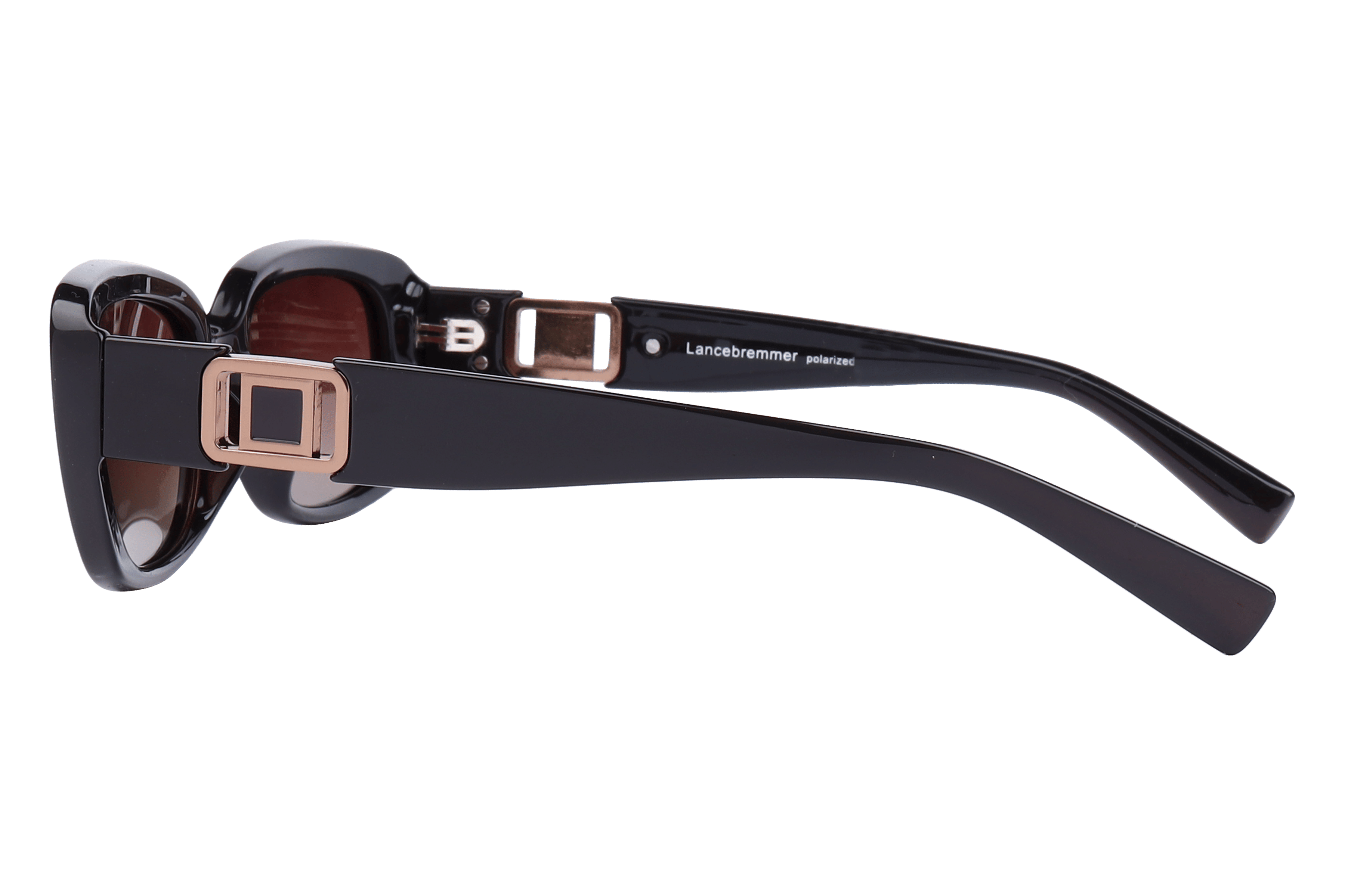 Lancebremmer S1002 Sunglass Brown Female Full Shell Sunglass — Brown frame — view 3