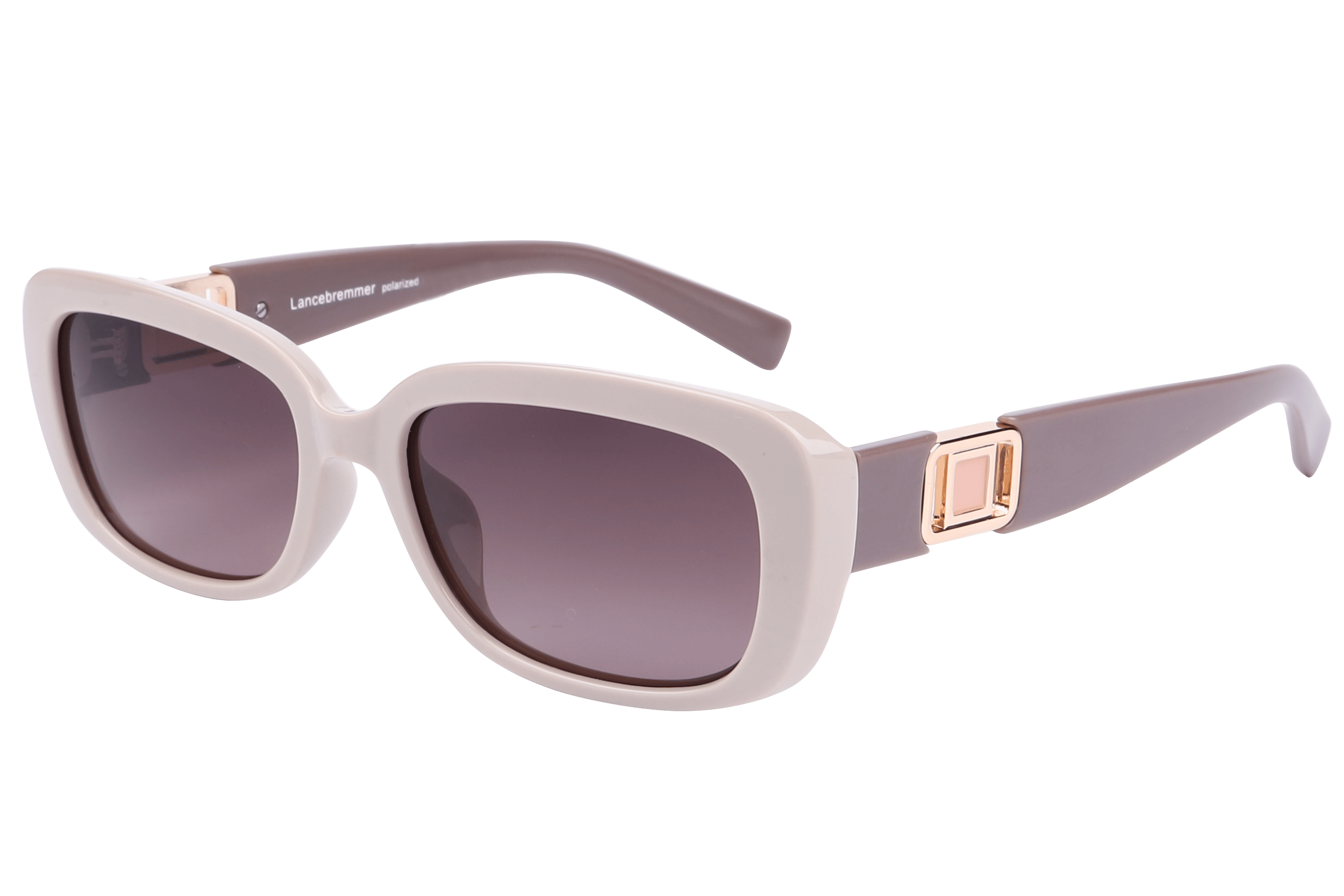 Lancebremmer S1002 Sunglass Beige Female Full Shell — Beige frame