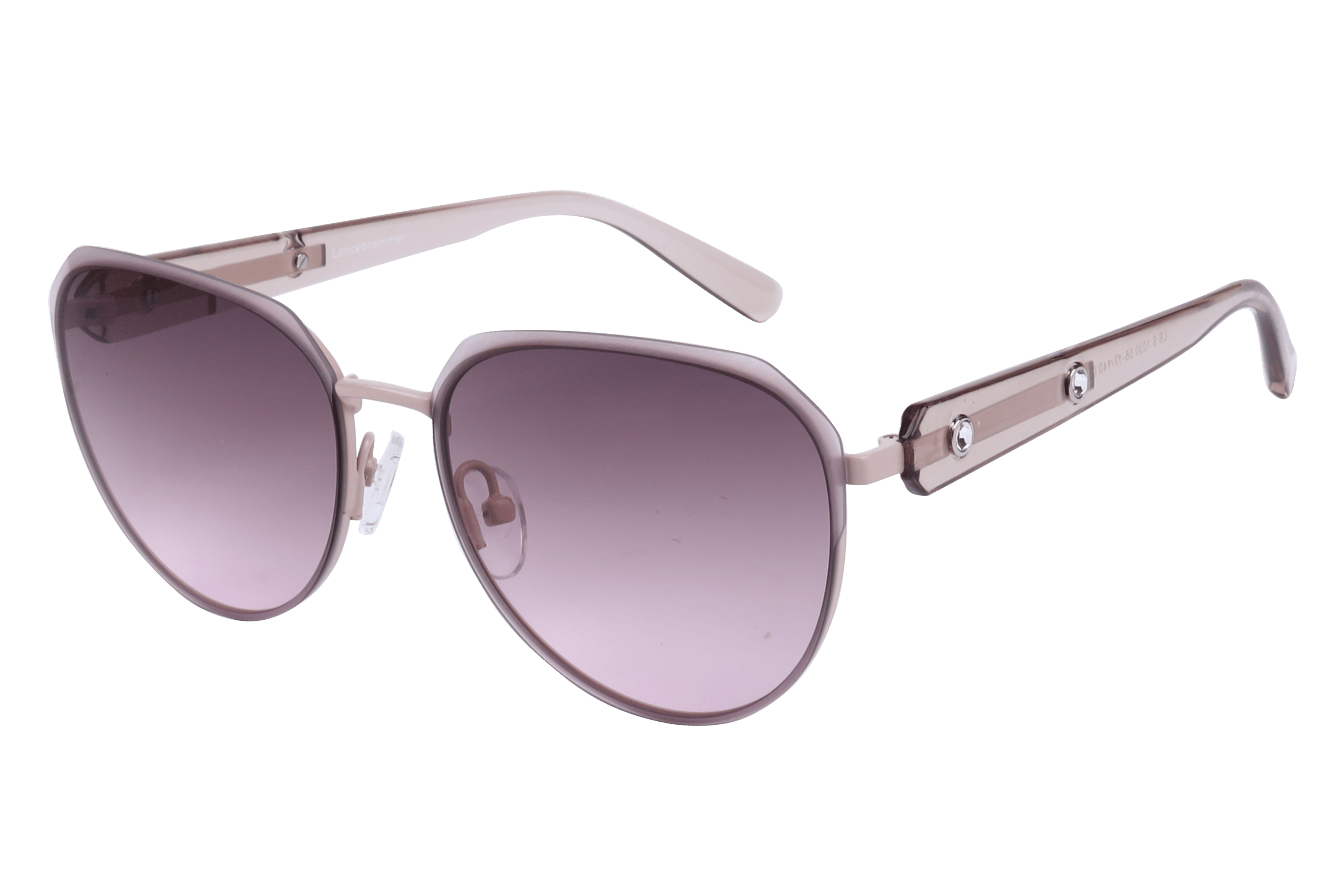 Lancebremmer S1030 Sunglass Matt Pink Female Full Shell — Gun Metal frame