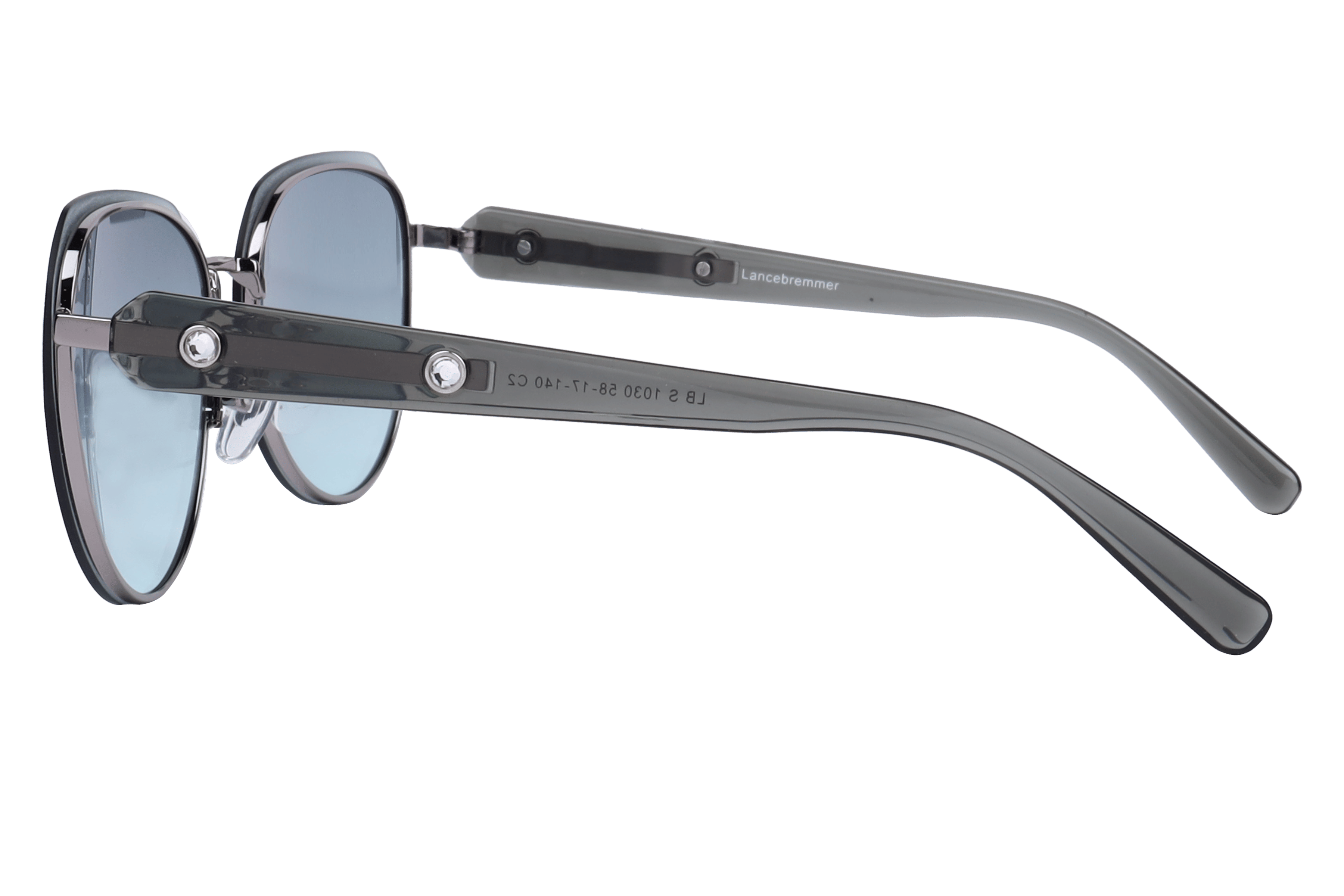 Lancebremmer S1030 Sunglass Gun Metal Female Full Shell Sunglass — Gun Metal frame — view 3