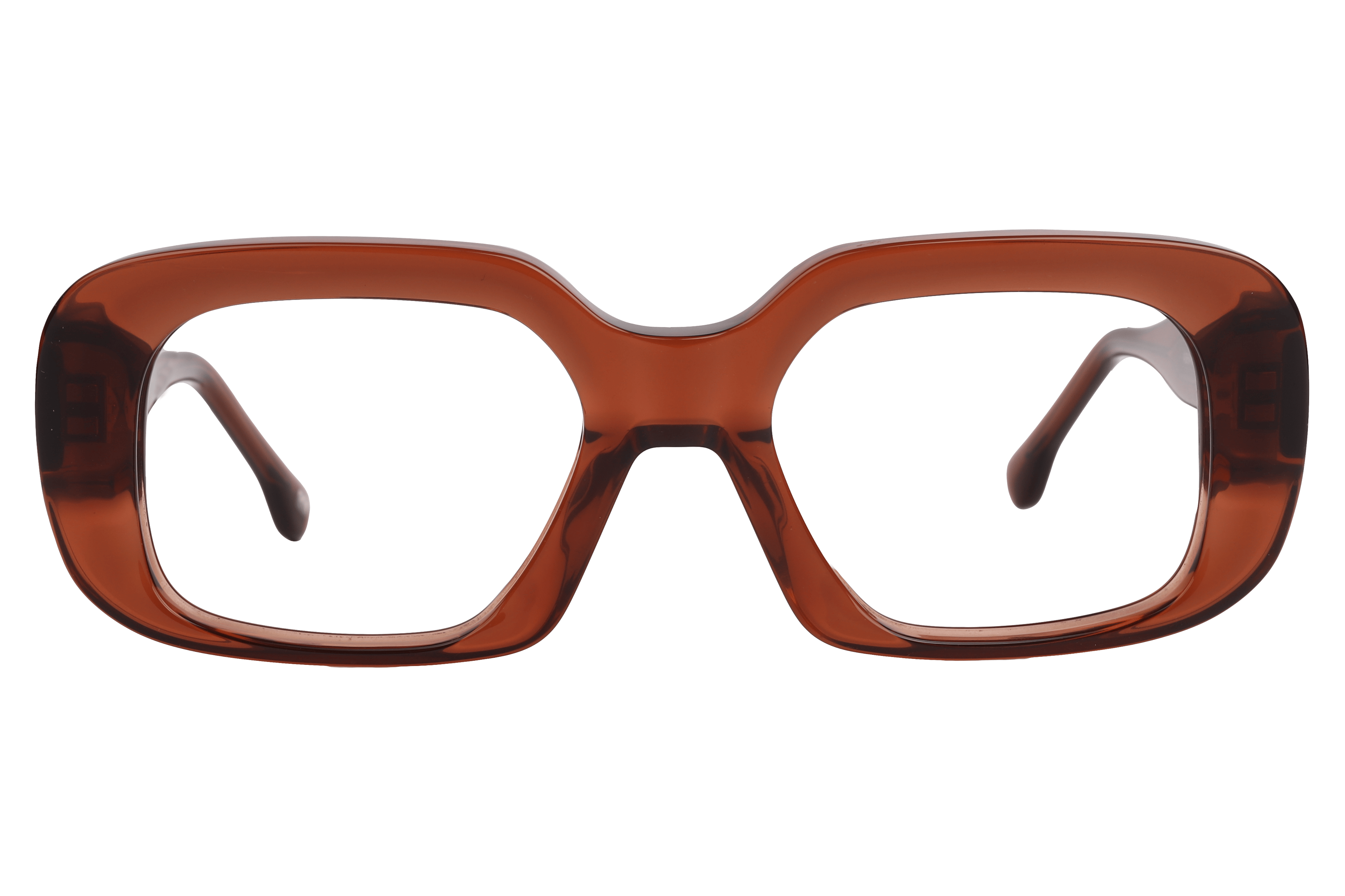 Lancebremmer AS6499 Frame Transparent Brown Male Full Shell Frame — Transparent Brown frame — view 2