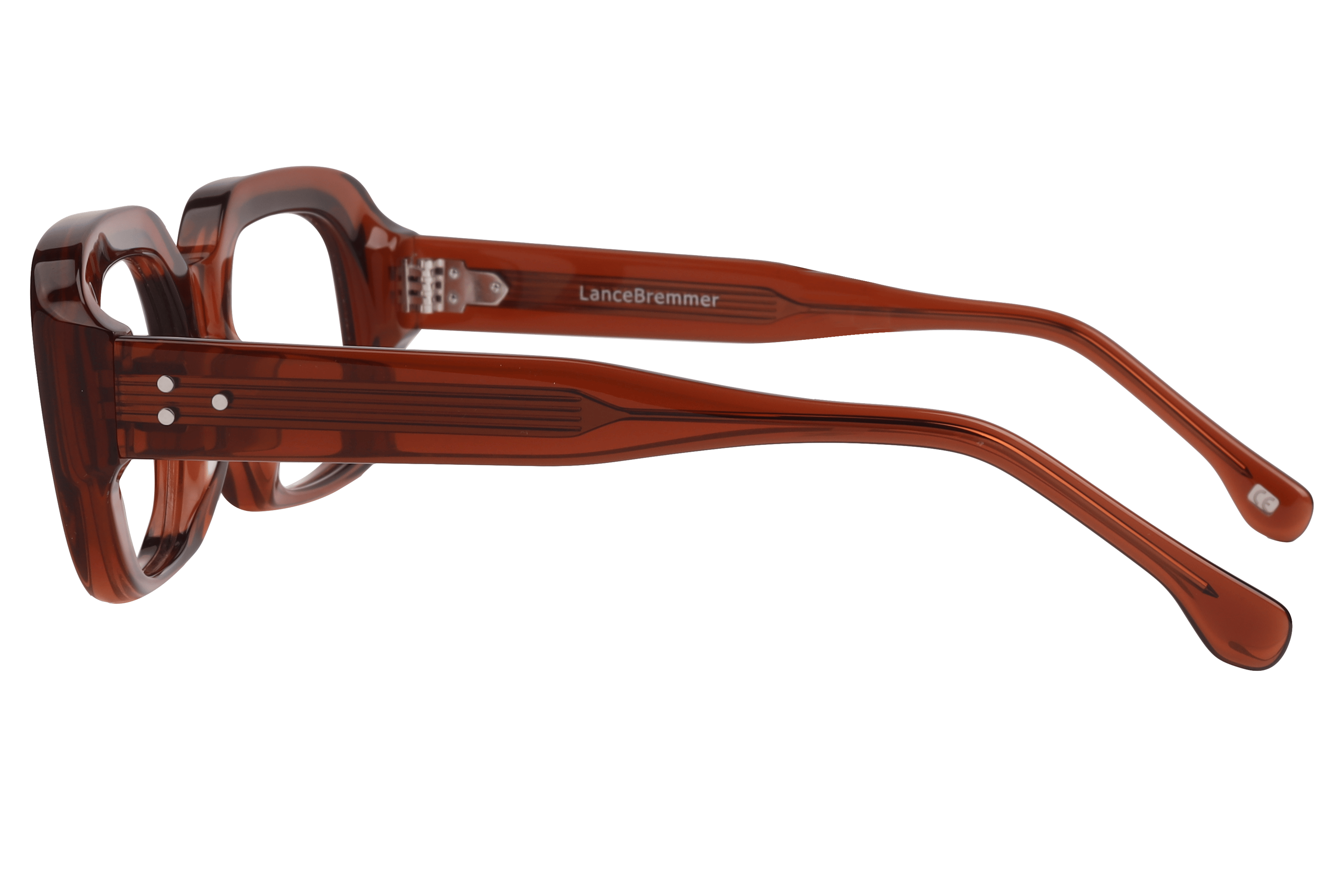Lancebremmer AS6499 Frame Transparent Brown Male Full Shell Frame — Transparent Brown frame — view 3