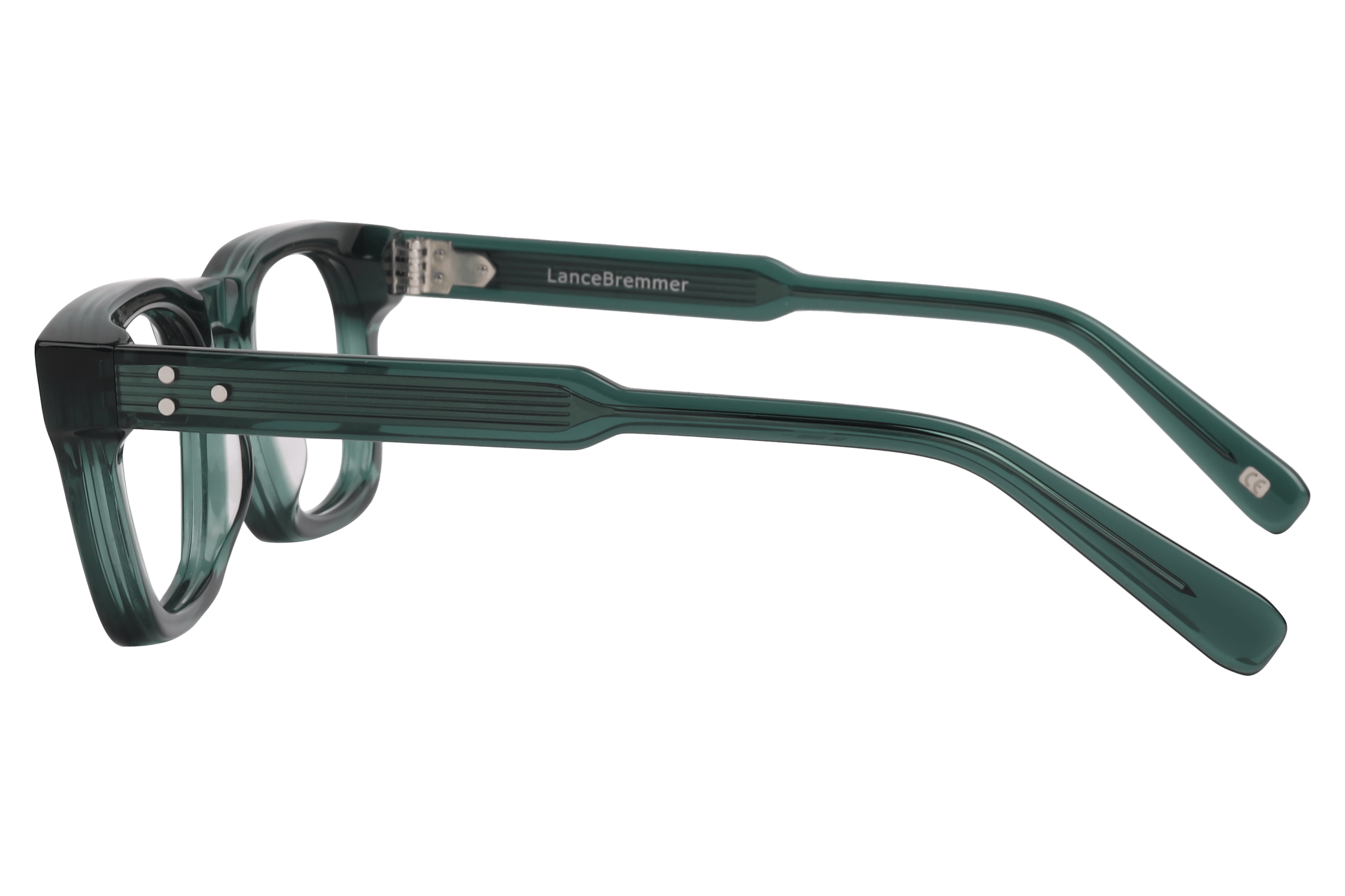 Lancebremmer AS6502 Frame Transparent Green Male Full Shell Frame — Transparent Green frame — view 3