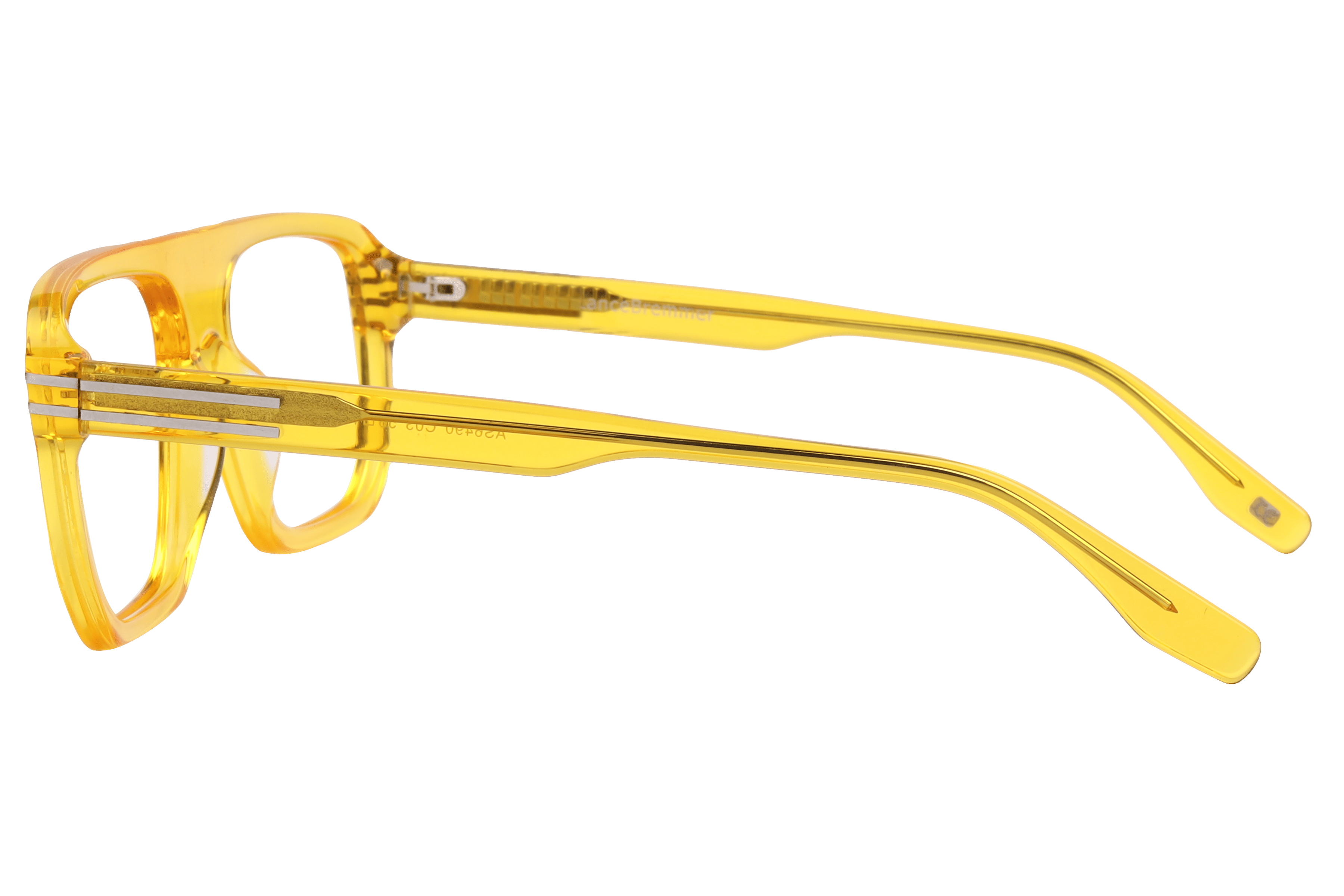 Lancebremmer AS6490 Frame Transparent Yellow Male Full Shell Frame — Transparent Yellow frame — view 3