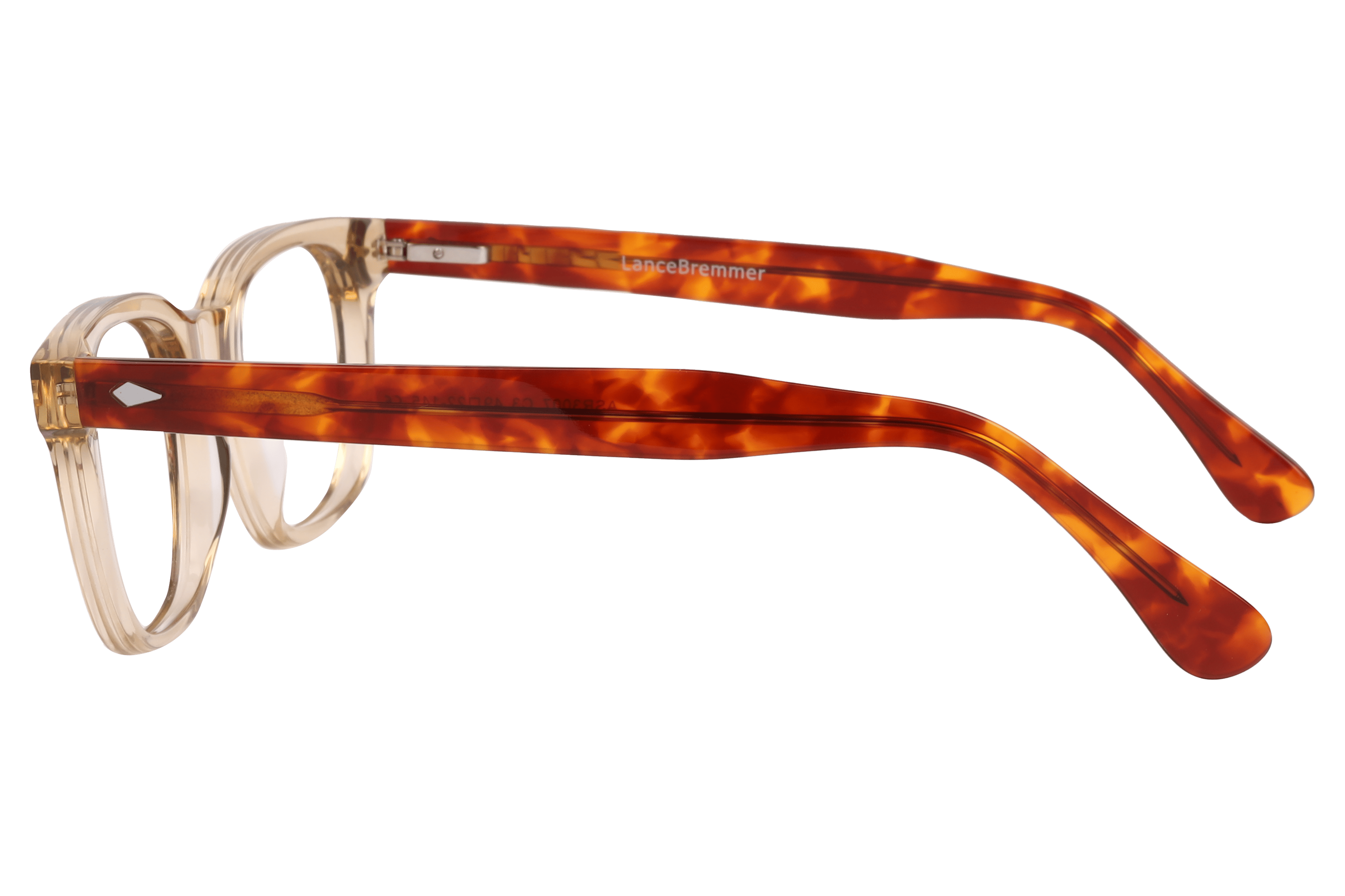 Lancebremmer ASR3007 Frame Transparent Brown Unisex Full She Frame — Transparent Brown frame — view 3