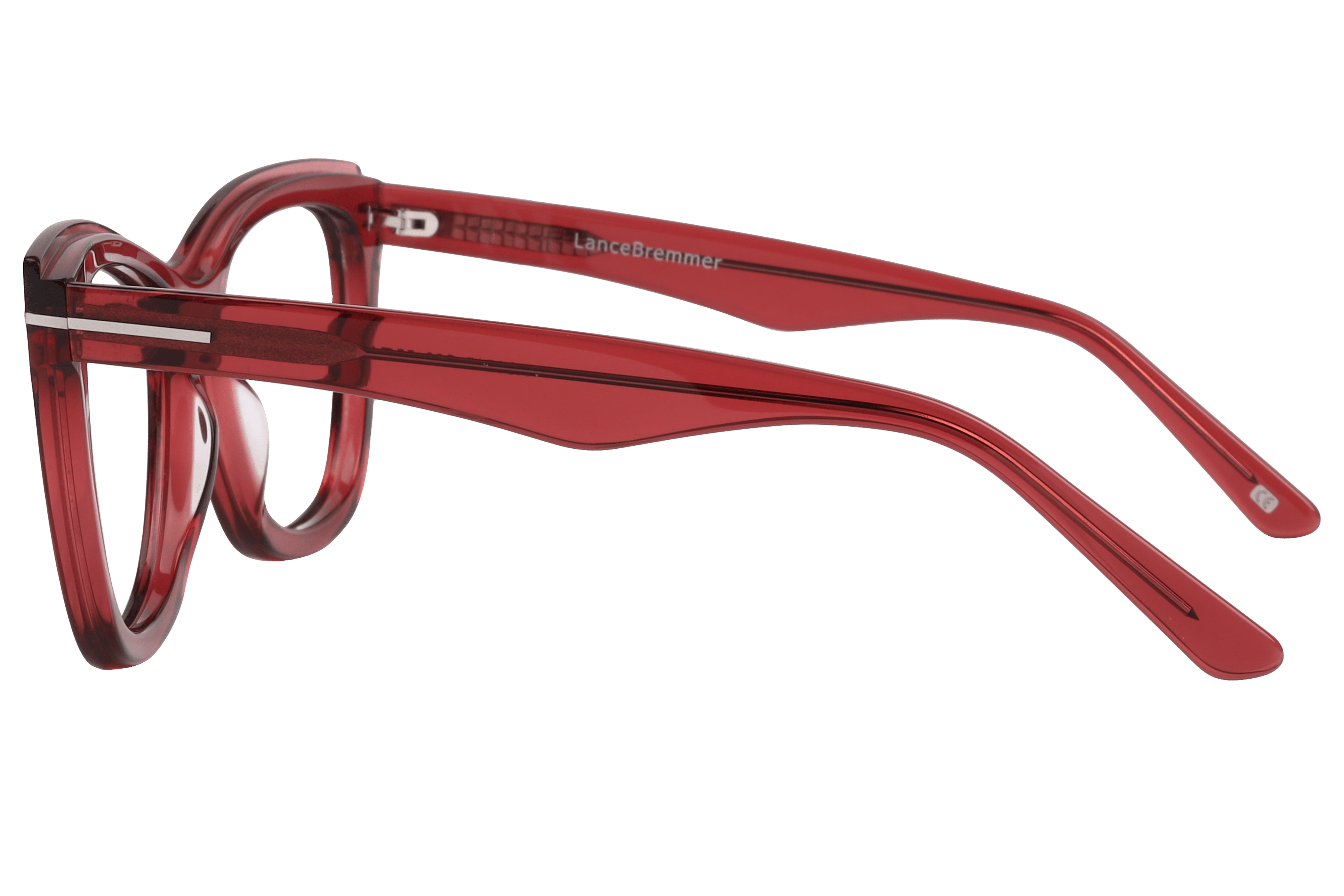 Lancebremmer AS6515 Frame Transparent Maroon Female Full She Frame — Transparent Maroon frame — view 3