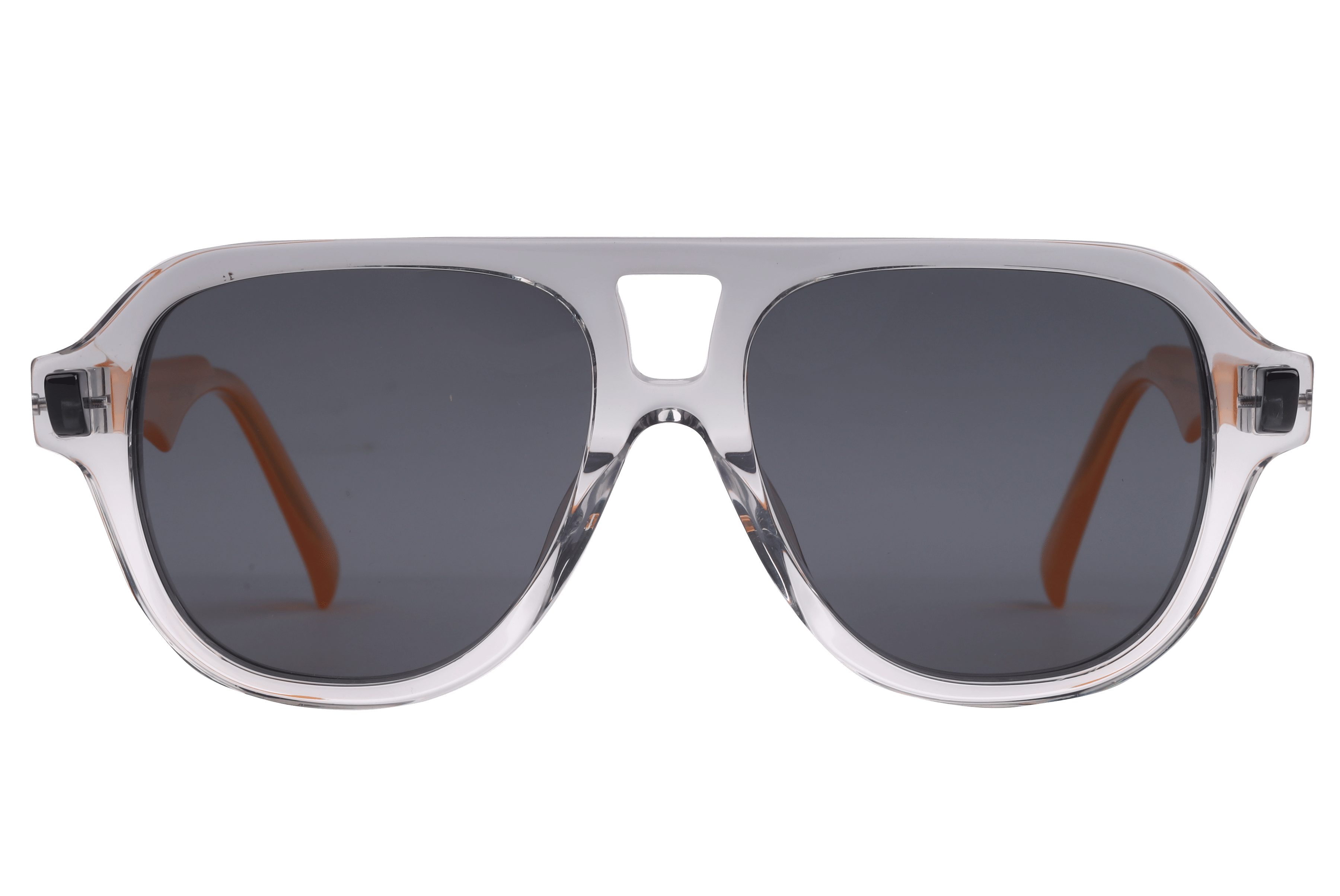 Lancebremmer ATM1279 Sunglass Transparent Grey Male Full She Sunglass — Transparent Grey frame — view 2