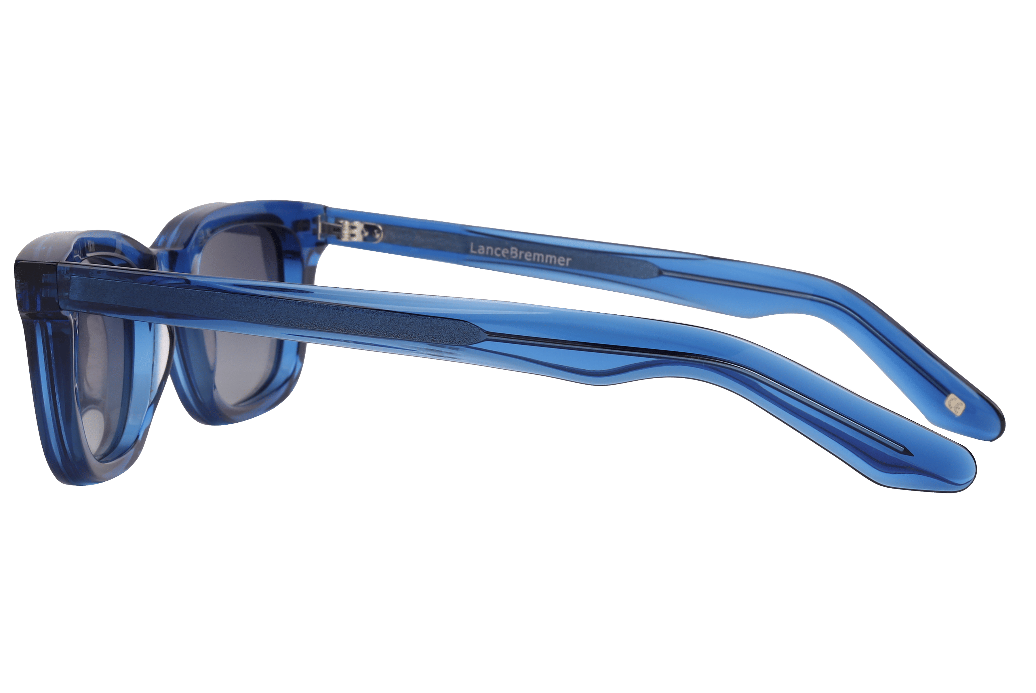 Lancebremmer AT8553 Sunglass Transparent Blue Male Full Shel Sunglass — Transparent Blue frame — view 3