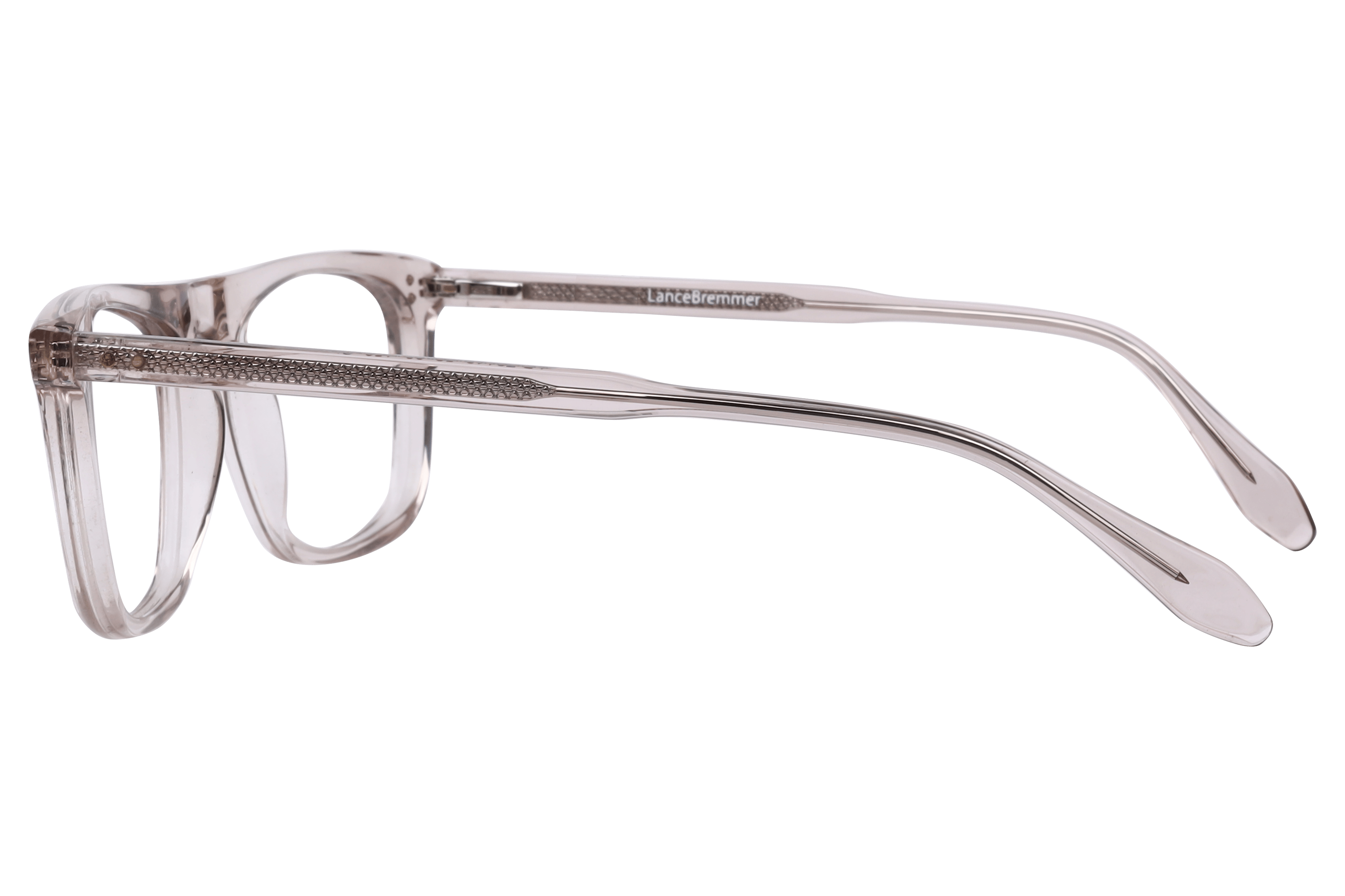 Lancebremmer F2143 Frame Transparent Brown Male Full Shell Frame — Transparent Brown frame — view 3
