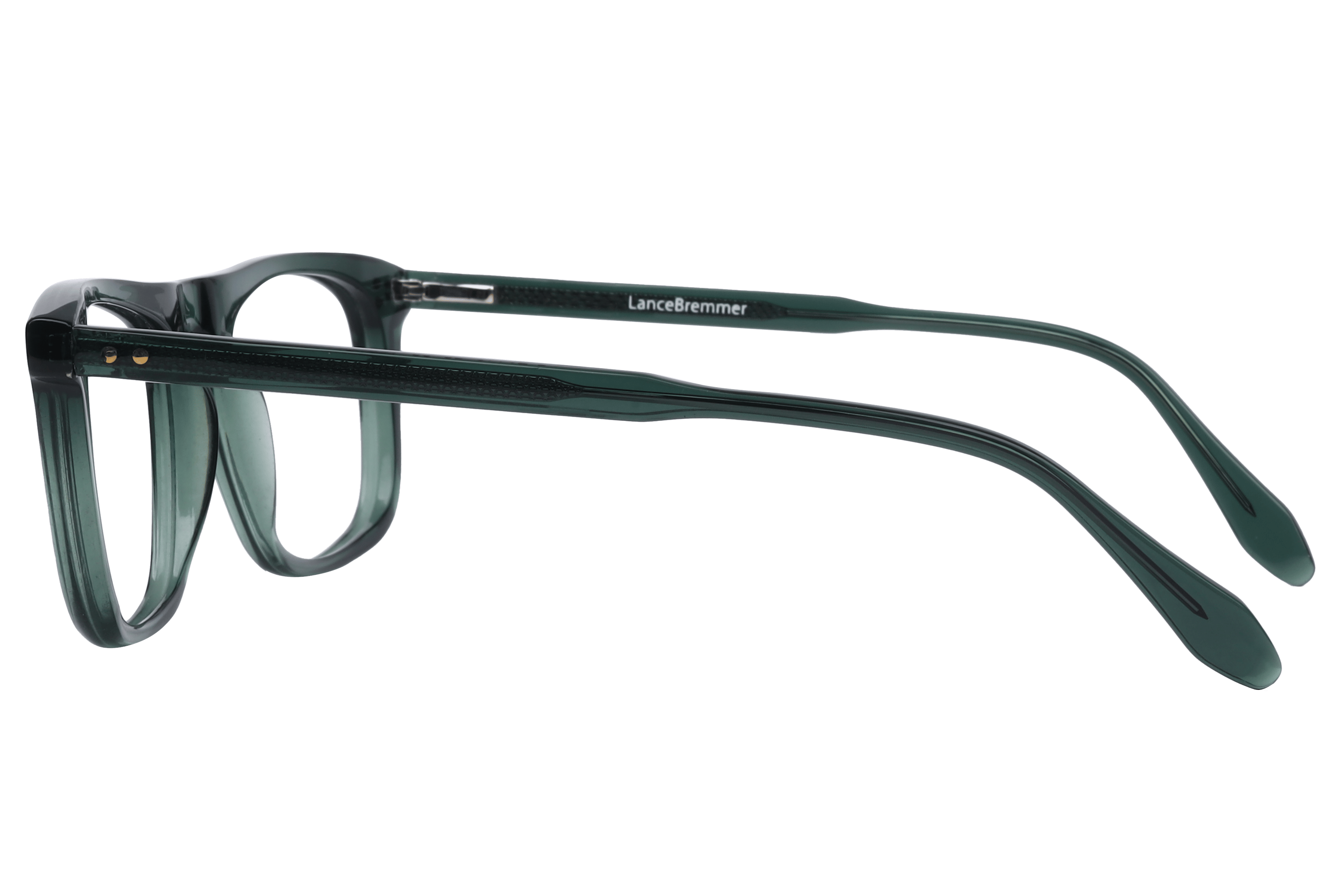 Lancebremmer F2143 Frame Transparent Green Male Full Shell Frame — Transparent Green frame — view 3