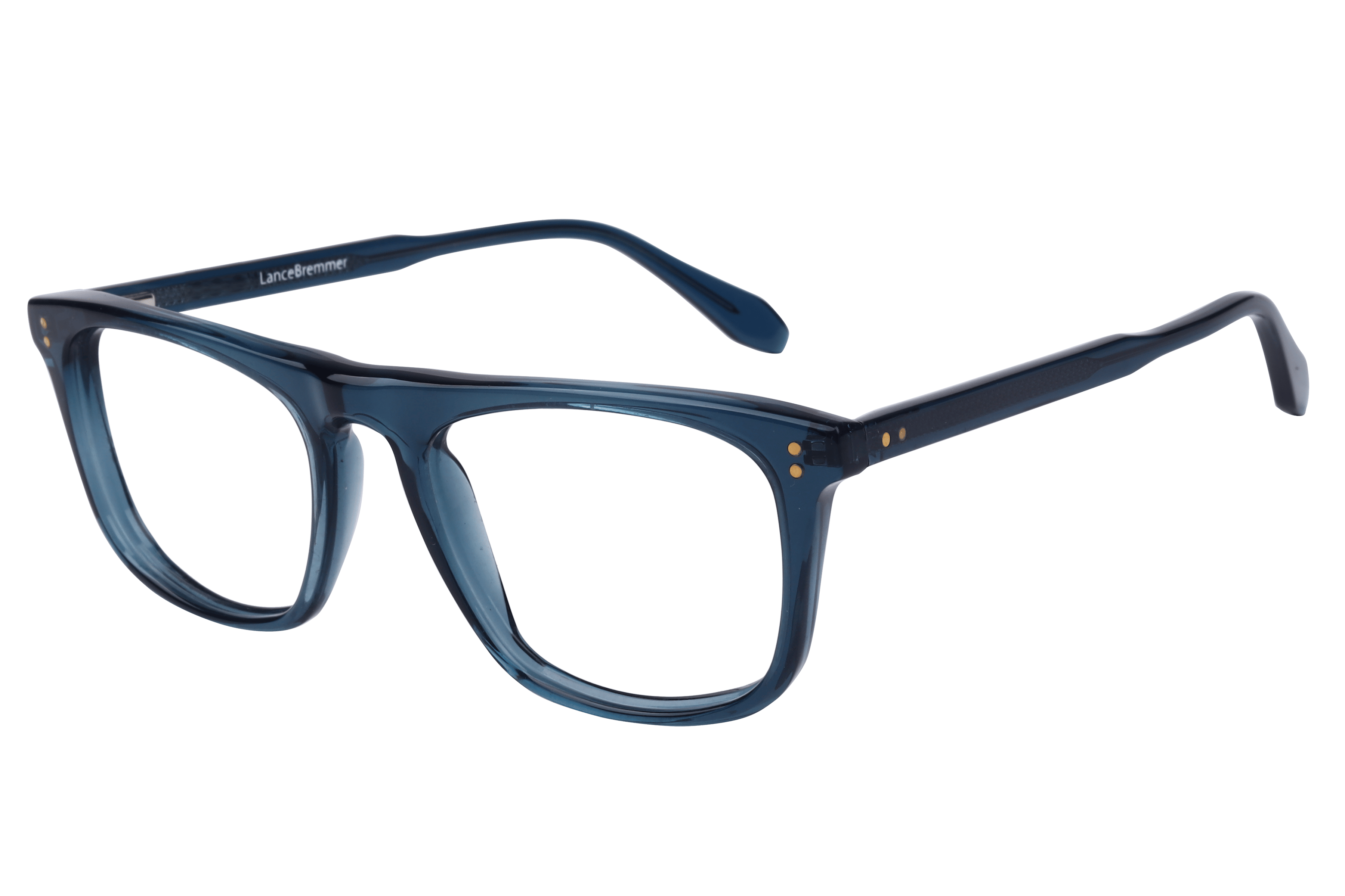 Lancebremmer F2143 Frame Transparent Blue Male Full Shell — Transparent Blue frame