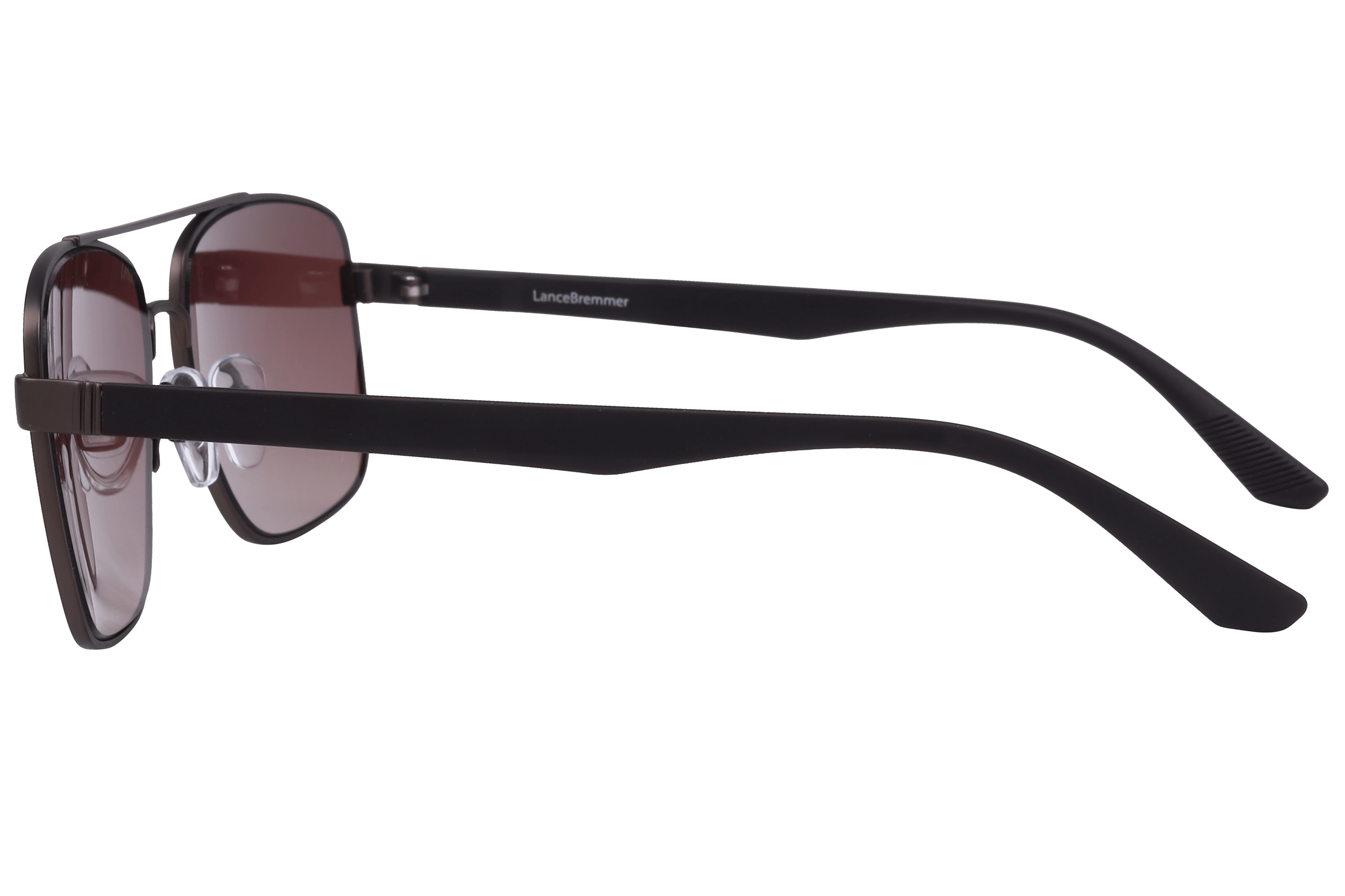 Lancebremmer S1011 Sunglass Matt Brown Male Full Shell Sunglass — Matt Brown frame — view 3