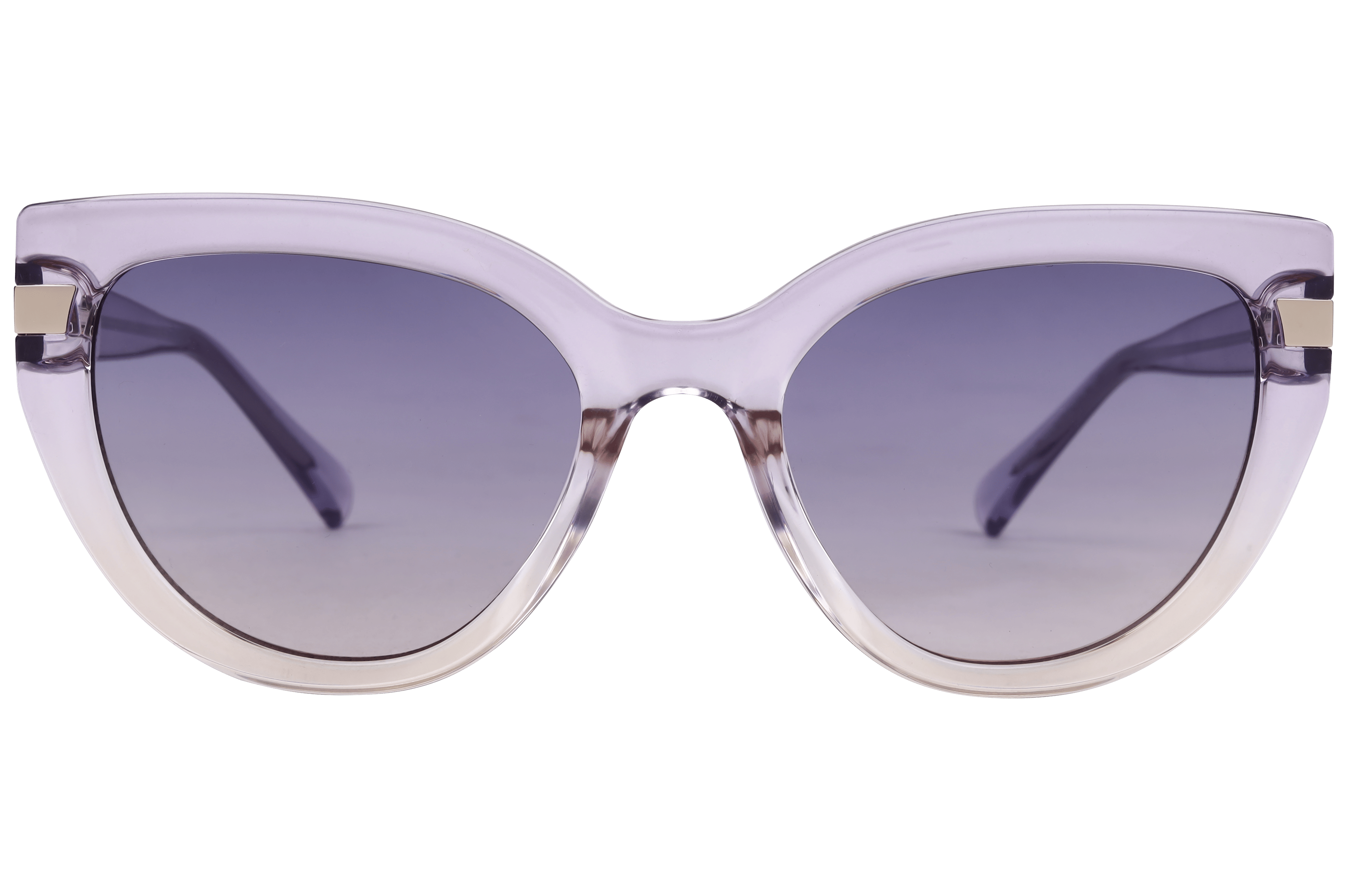 Lancebremmer S1016 Sunglass Transparent Violet Female Full S Sunglass — Transparent Violet frame — view 2