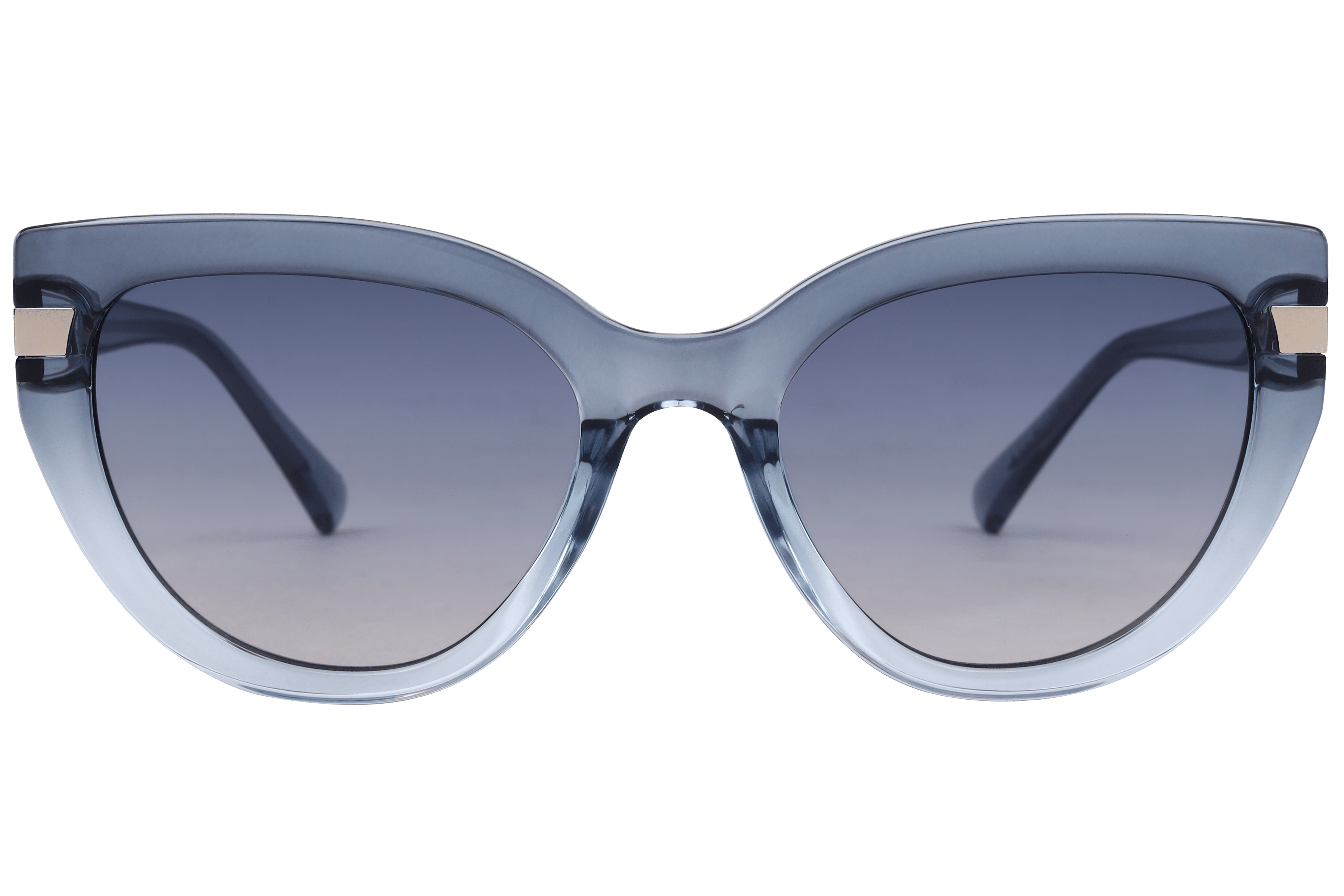 Lancebremmer S1016 Sunglass Transparent Blue Female Full She Sunglass — Transparent Blue frame — view 2