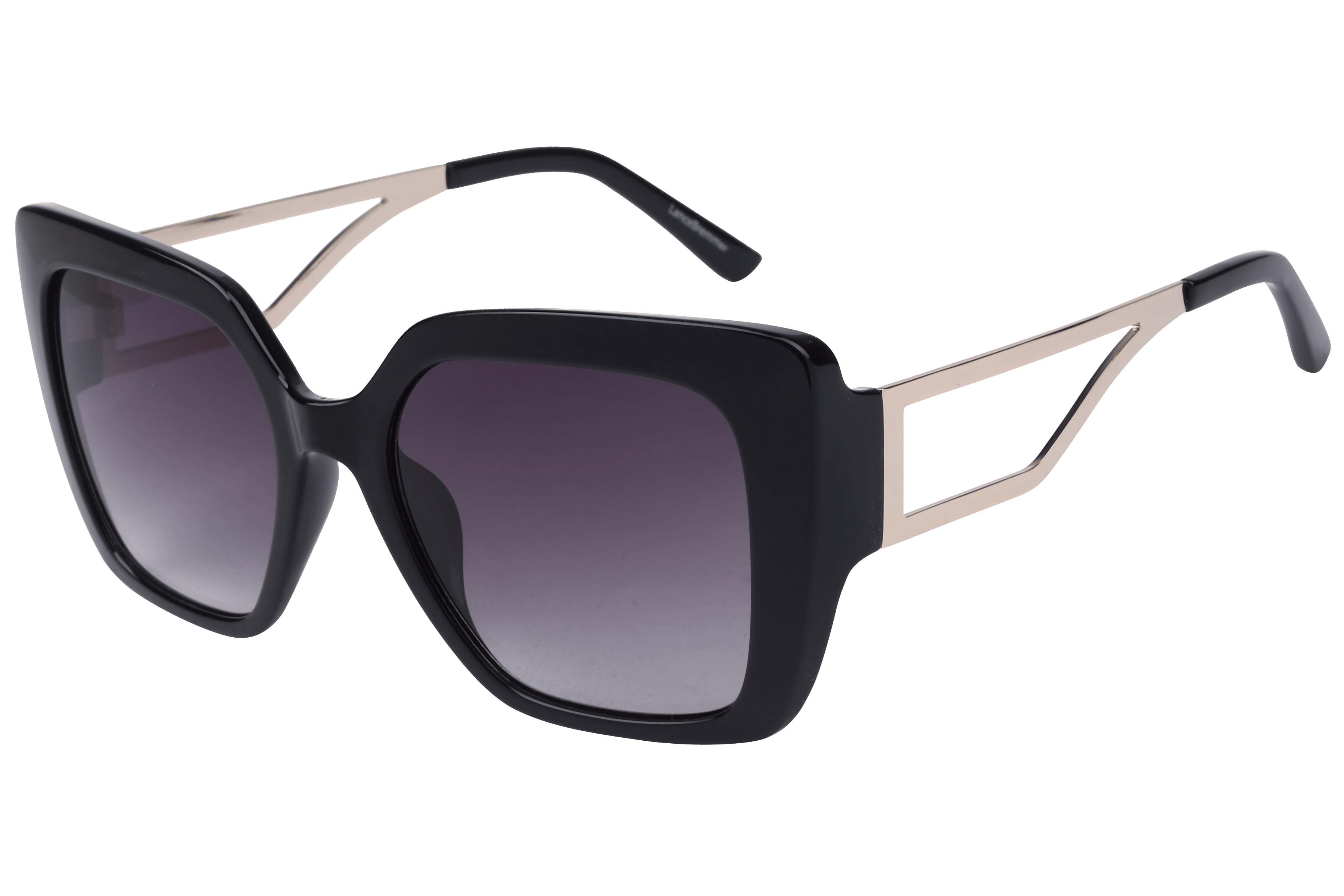 Lancebremmer S1018 Sunglass Black Female Full Metal — Black frame