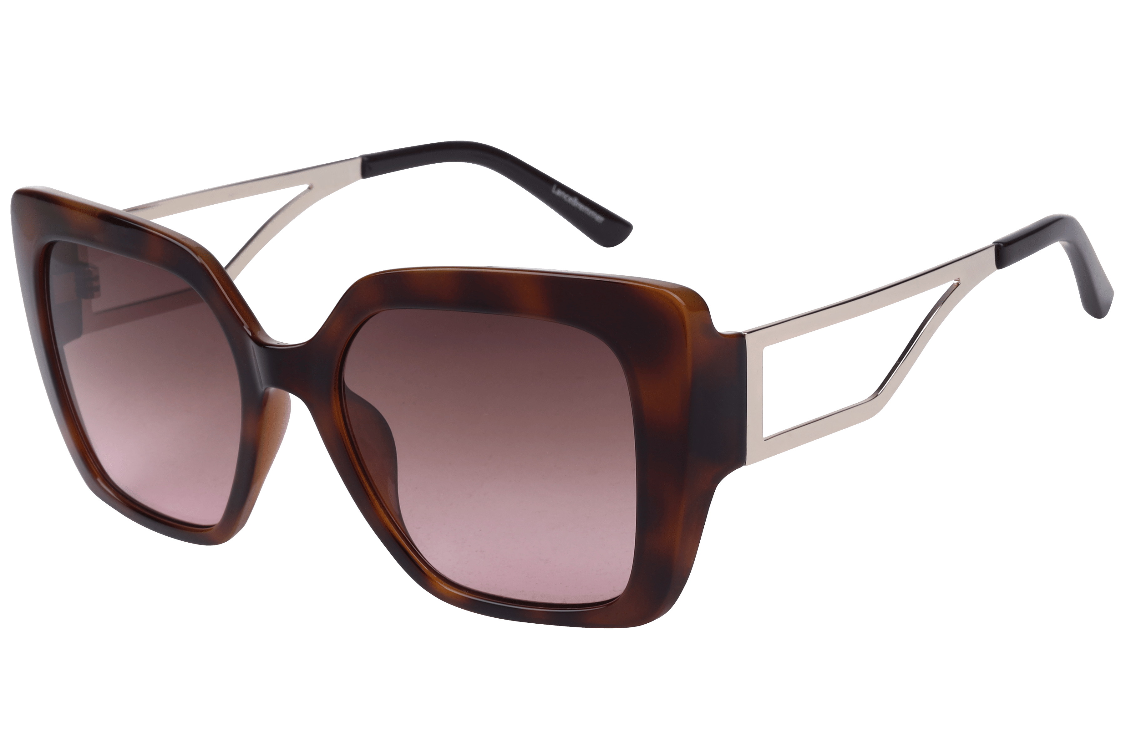 Lancebremmer S1018 Sunglass Havana Female Full Metal — Havana frame