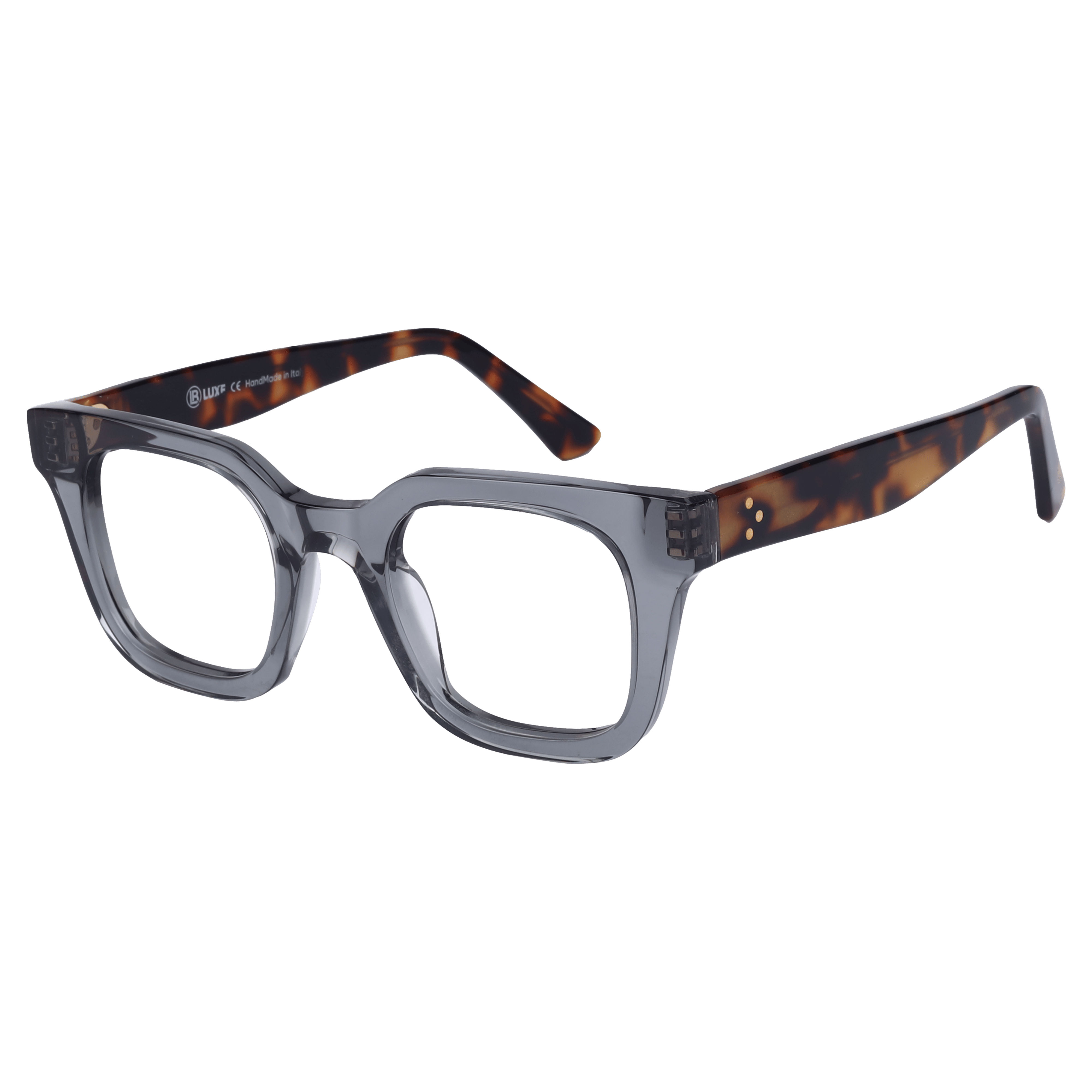 Lb Luxe WV221 Frame Transparent Grey Male Full Shell — Transparent Grey frame