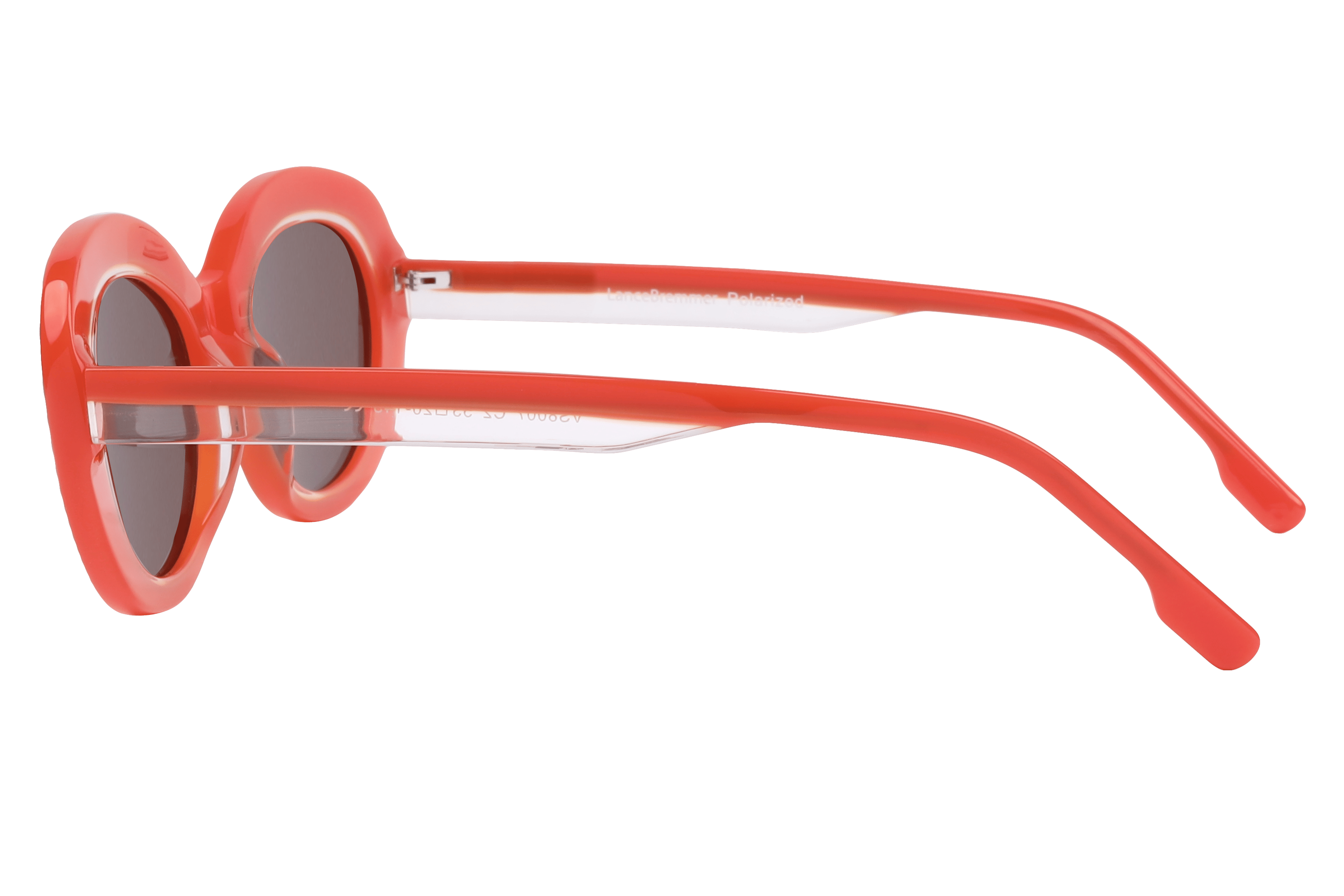Lancebremmer VS8007 Sunglass Orange Female Full Shell Sunglass — Orange frame — view 3