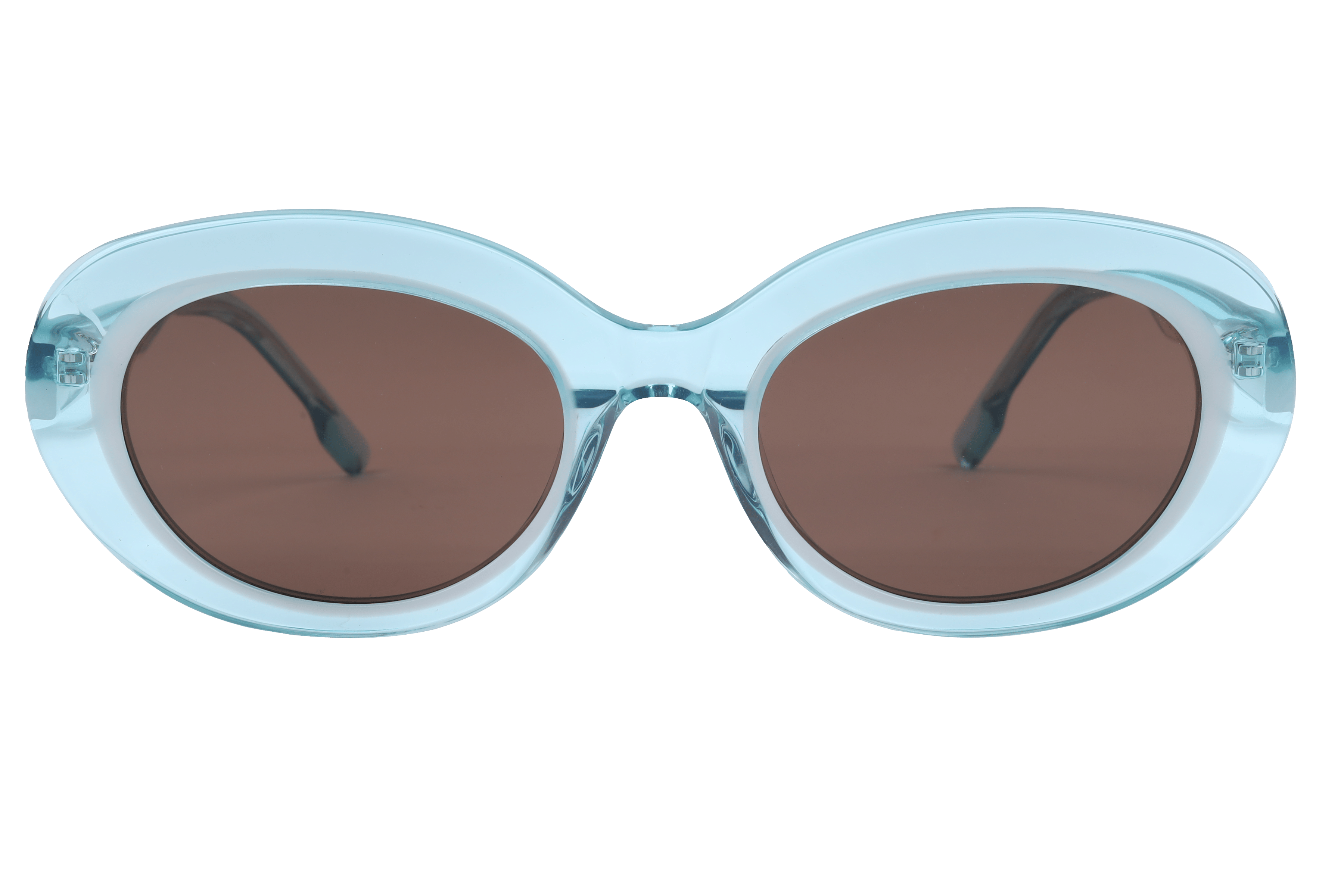 Lancebremmer VS8007 Sunglass Transparent Blue Female Full Sh Sunglass — Transparent Blue frame — view 2