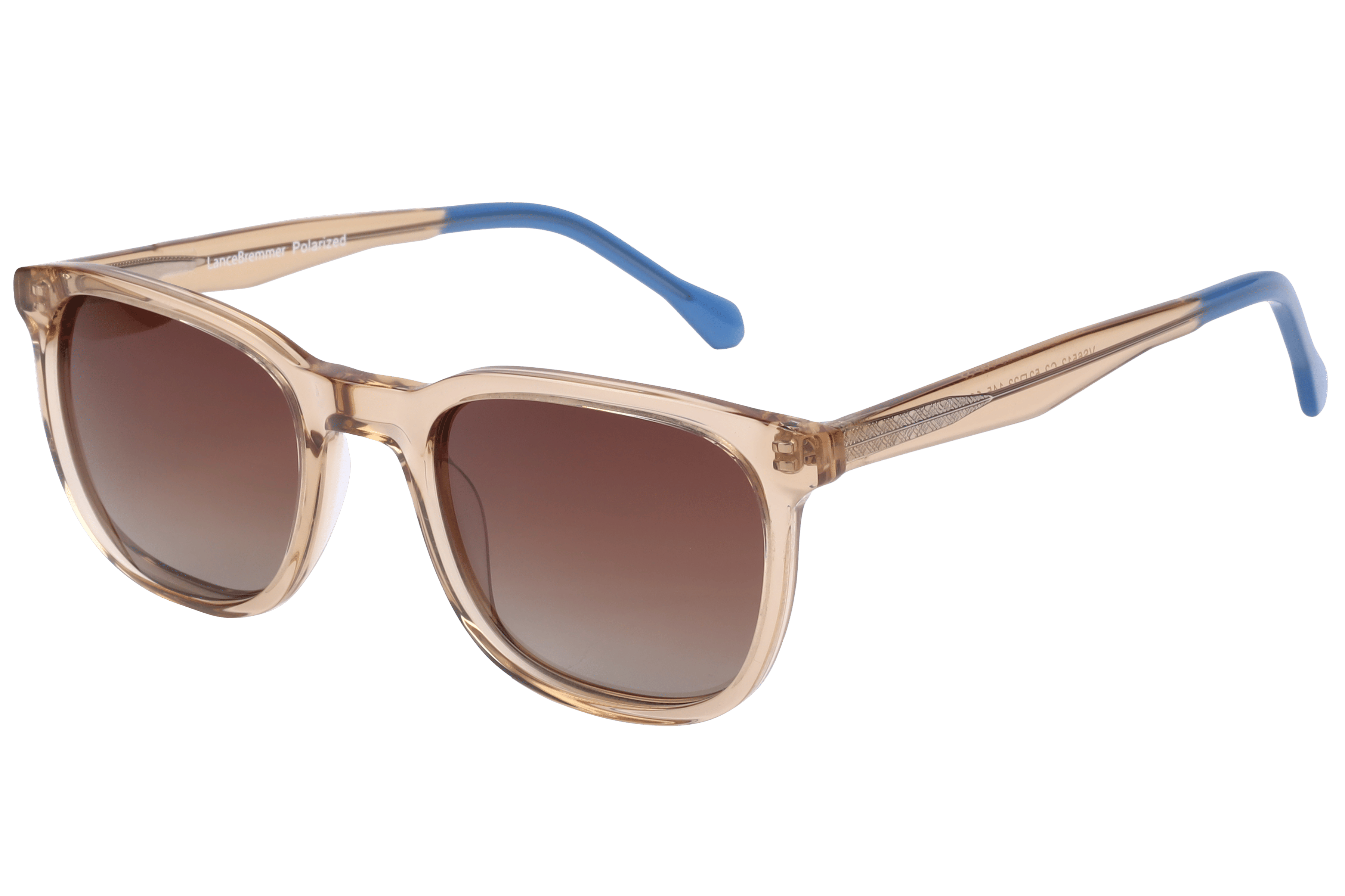 Lancebremmer VS6512 Sunglass Transparent Brown Male Full She — Transparent Brown frame