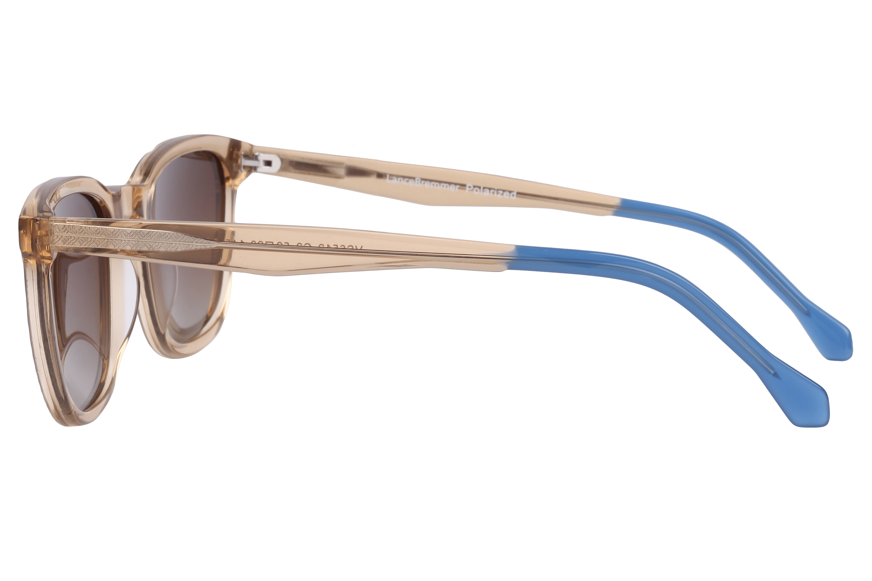 Lancebremmer VS6512 Sunglass Transparent Brown Male Full She Sunglass — Transparent Brown frame — view 3