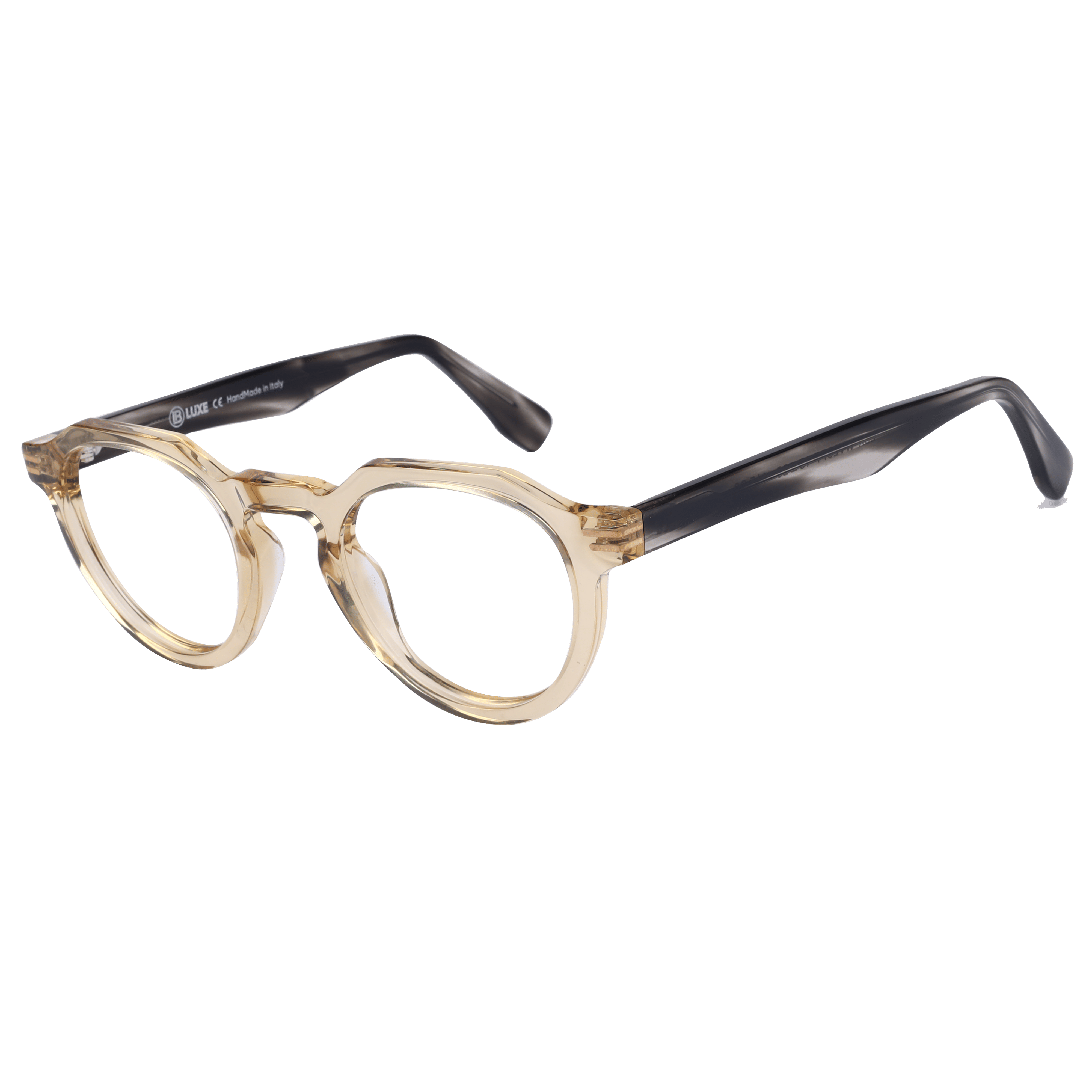 Lb Luxe WV257 Frame Transparent Yellow Unisex Full Shell Frame — Transparent Yellow frame — alternate view