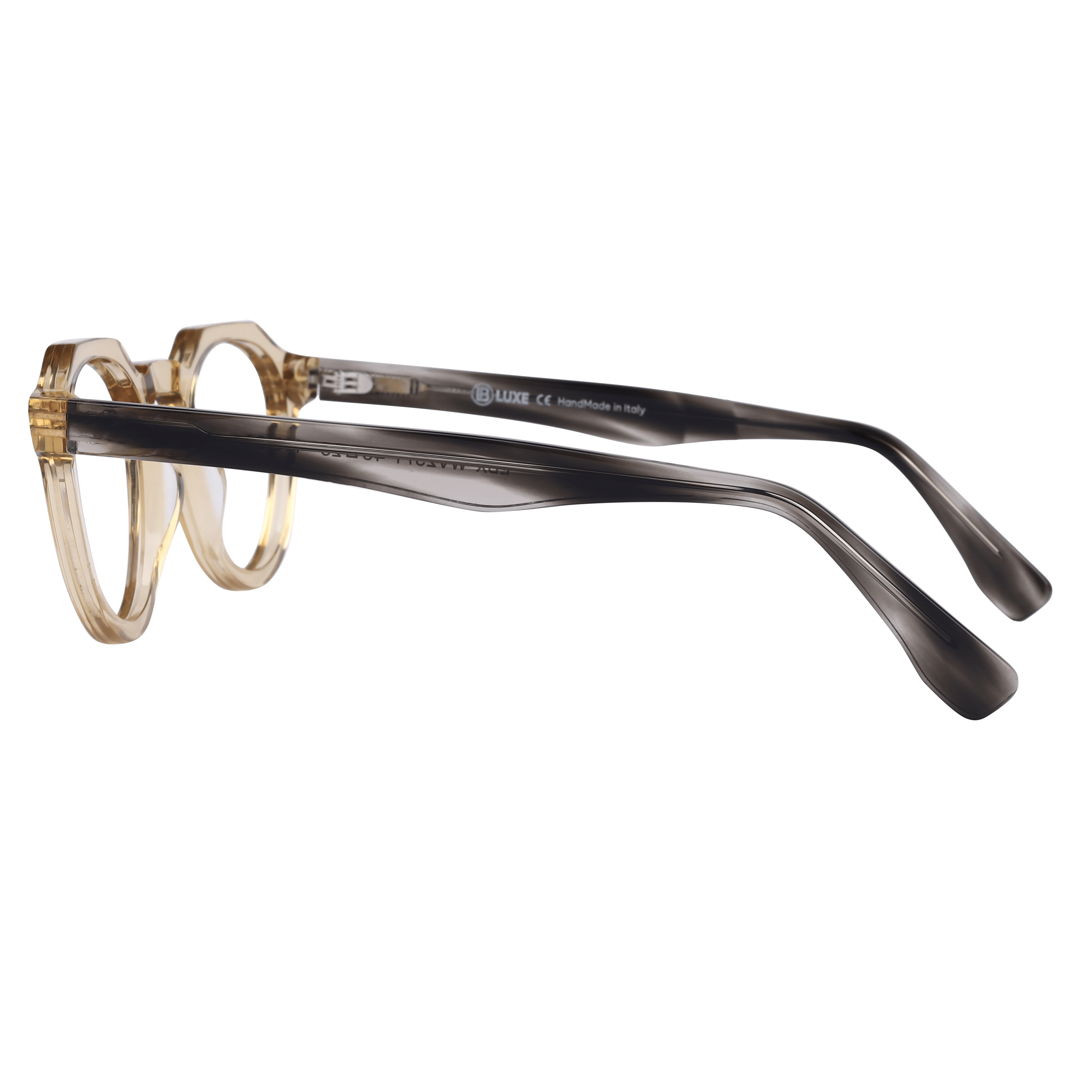 Lb Luxe WV257 Frame Transparent Yellow Unisex Full Shell Frame — Transparent Yellow frame — view 3