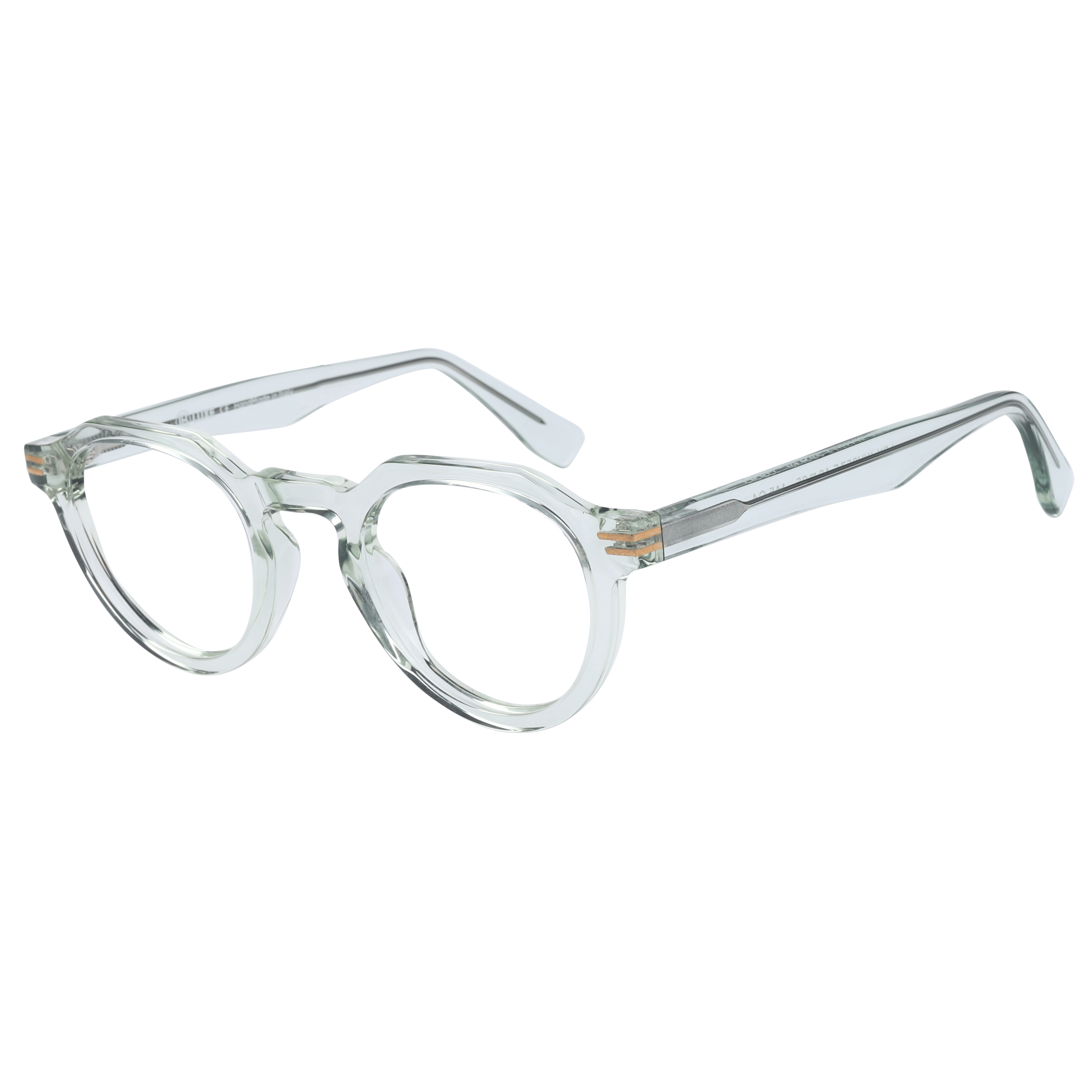 Lb Luxe WV257 Frame Transparent Green Unisex Full Shell Frame — Transparent Green frame — alternate view