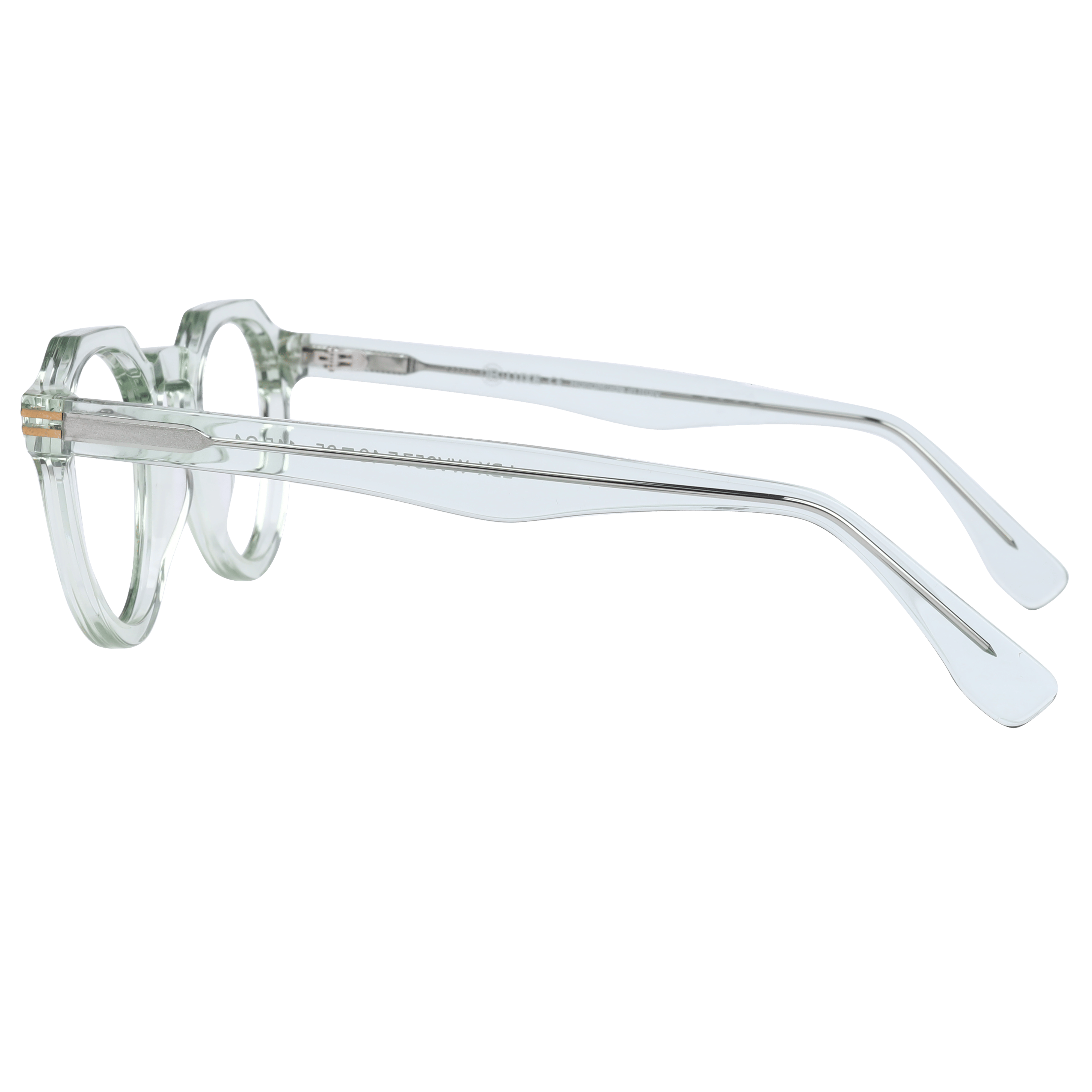 Lb Luxe WV257 Frame Transparent Green Unisex Full Shell Frame — Transparent Green frame — view 3