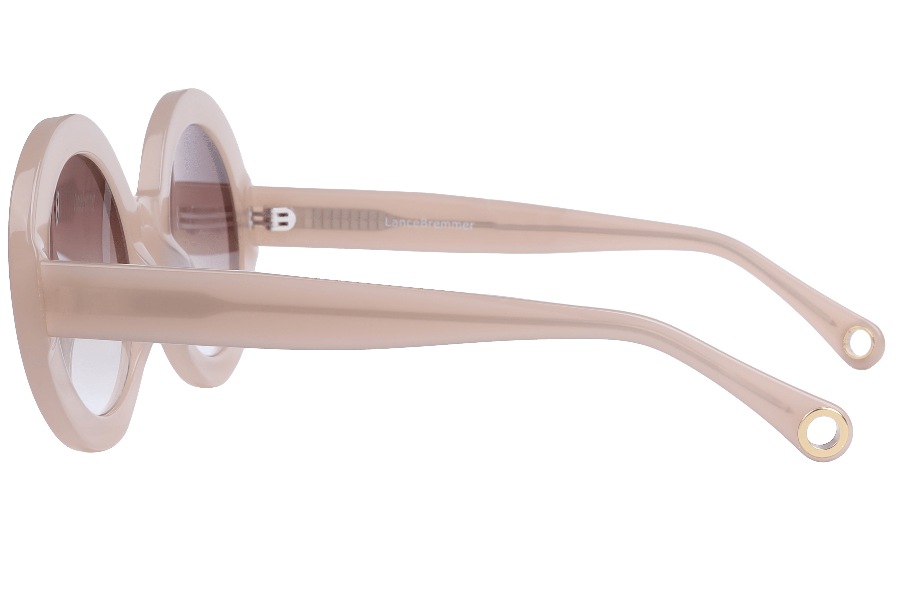 Lancebremmer AT8636 Sunglass Beige Female Full Shell Sunglass — Beige frame — view 3