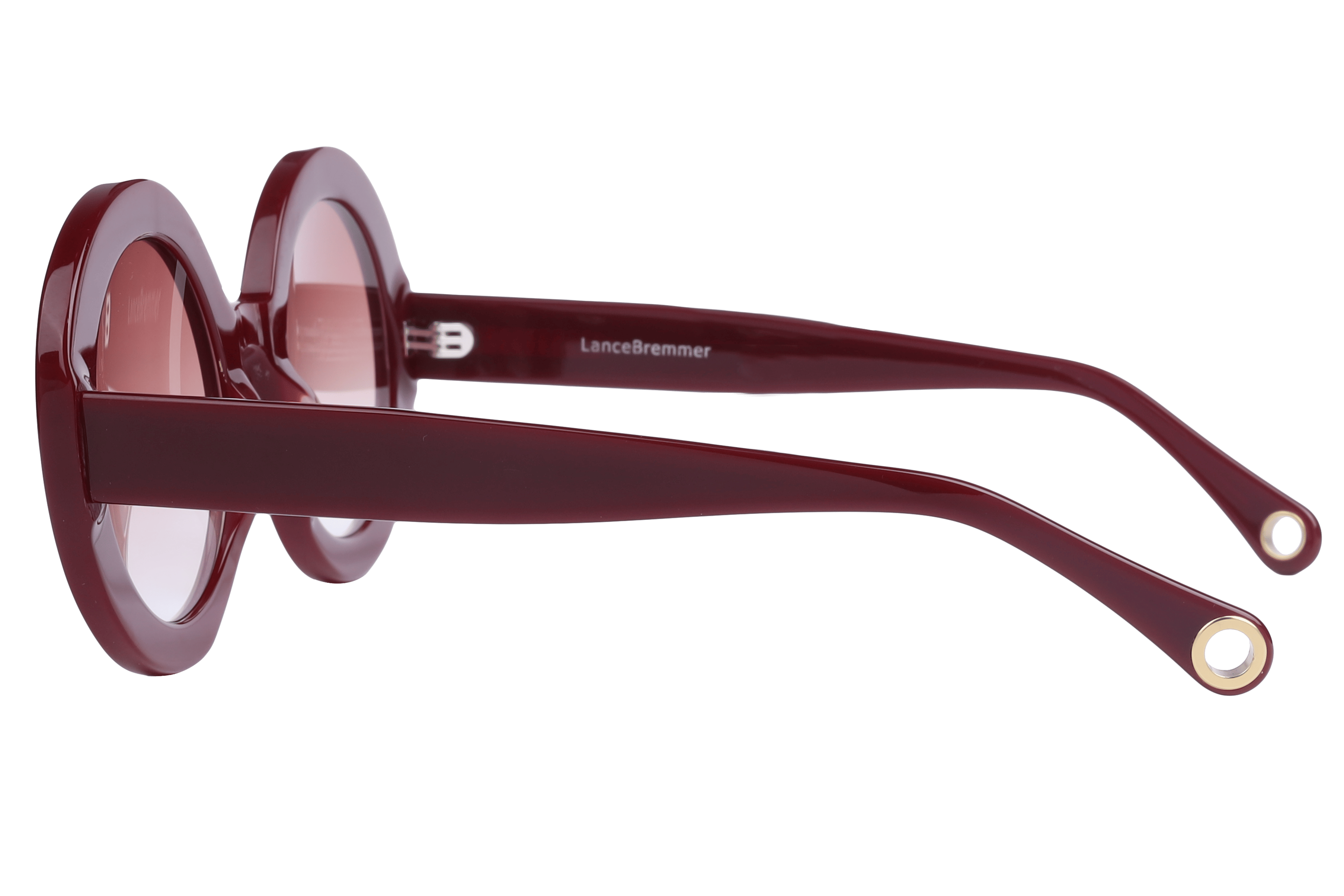 Lancebremmer AT8636 Sunglass Maroon Female Full Shell Sunglass — Maroon frame — view 3