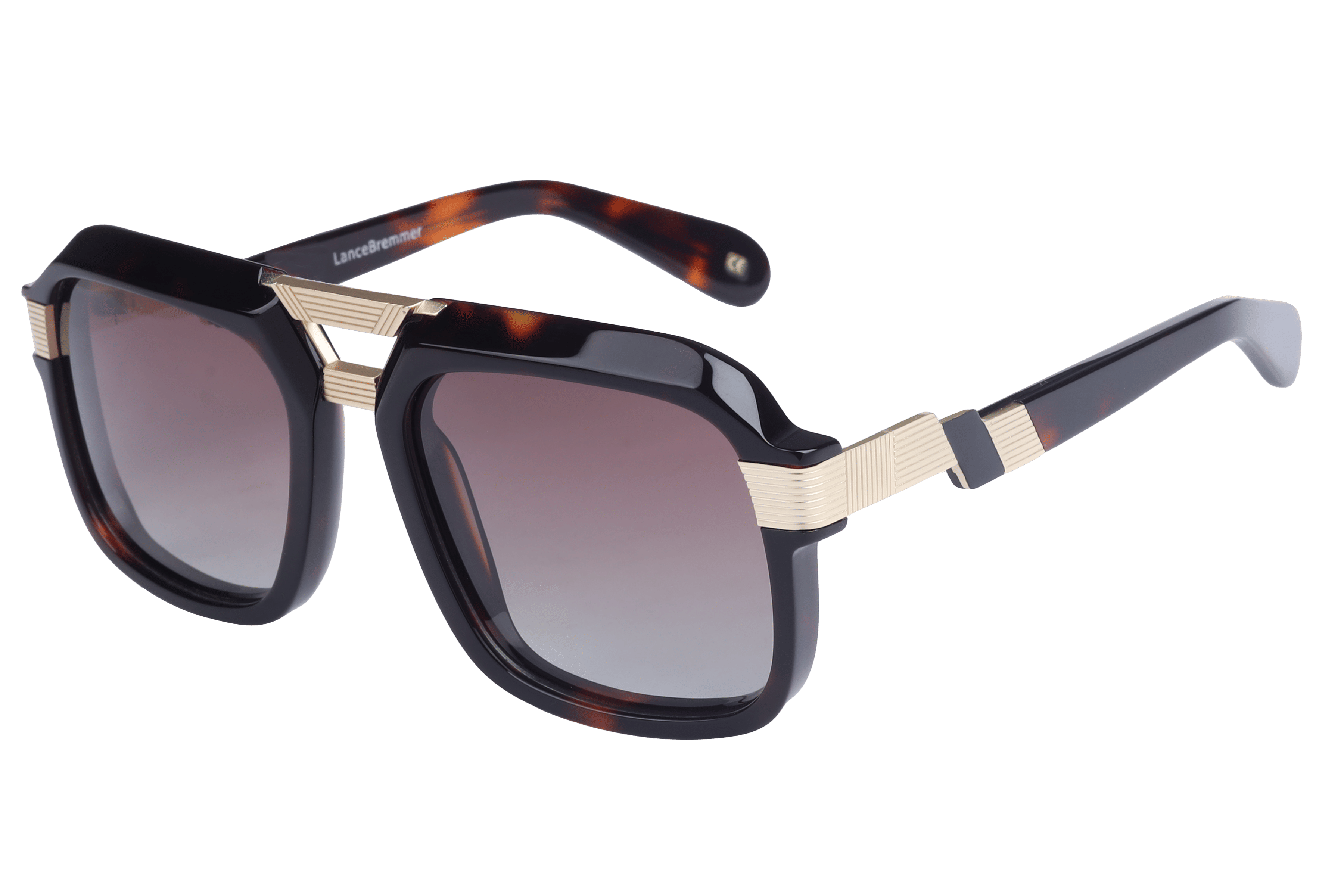 Lancebremmer AT8597 Sunglass Havana Male Full Shell with Met — Havana frame