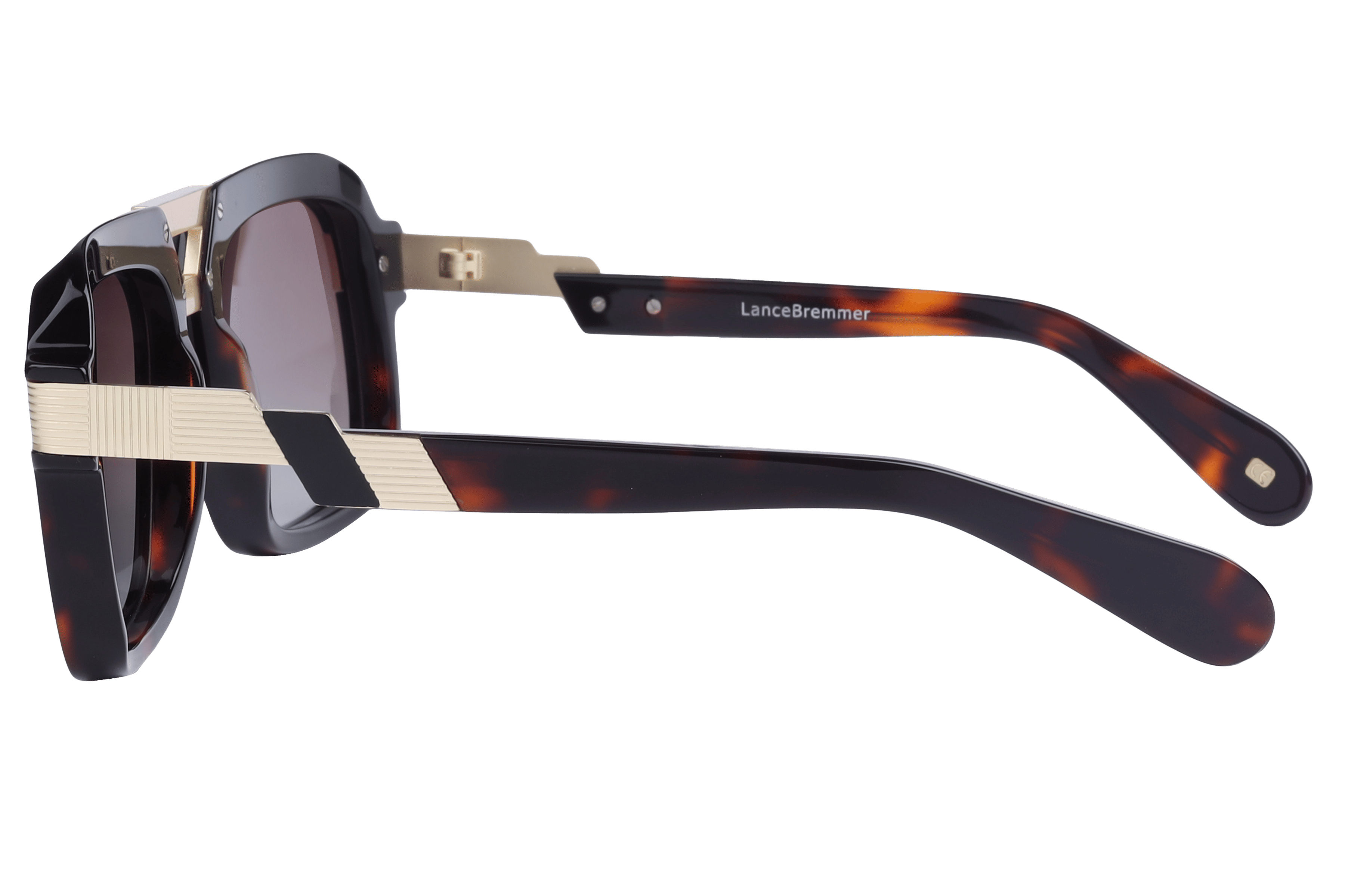 Lancebremmer AT8597 Sunglass Havana Male Full Shell with Met Sunglass — Havana frame — view 3