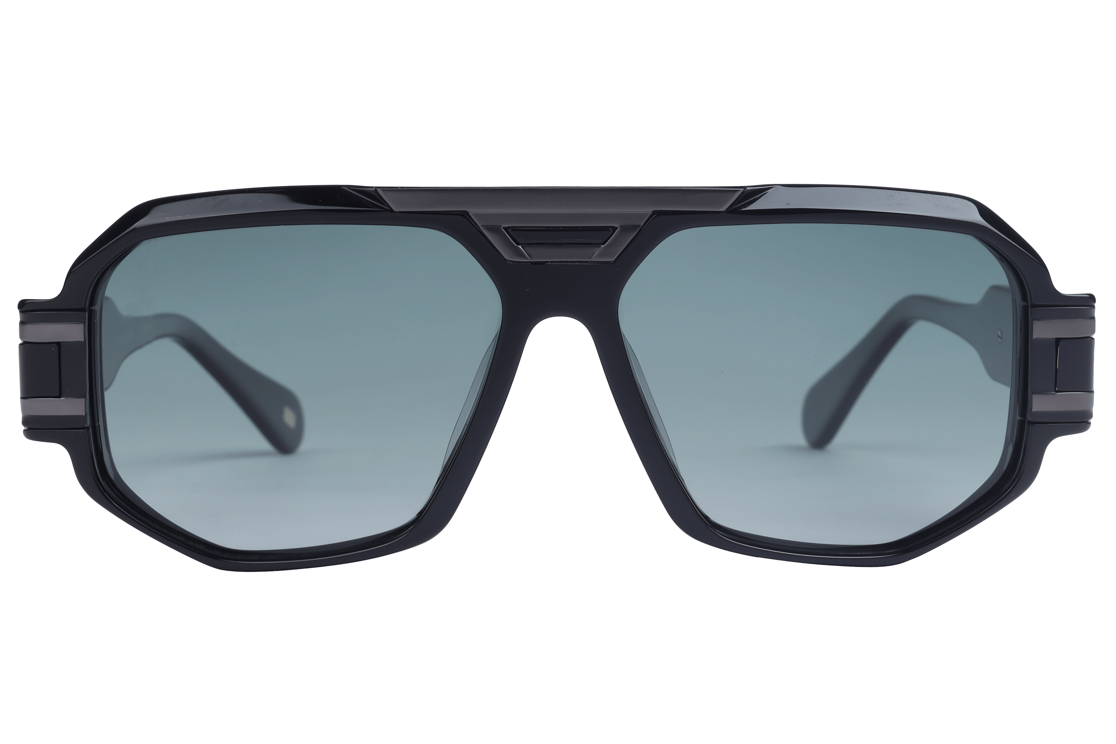 Lancebremmer AT8596 Sunglass Black Male Full Shell with Meta Sunglass — Black frame — view 2