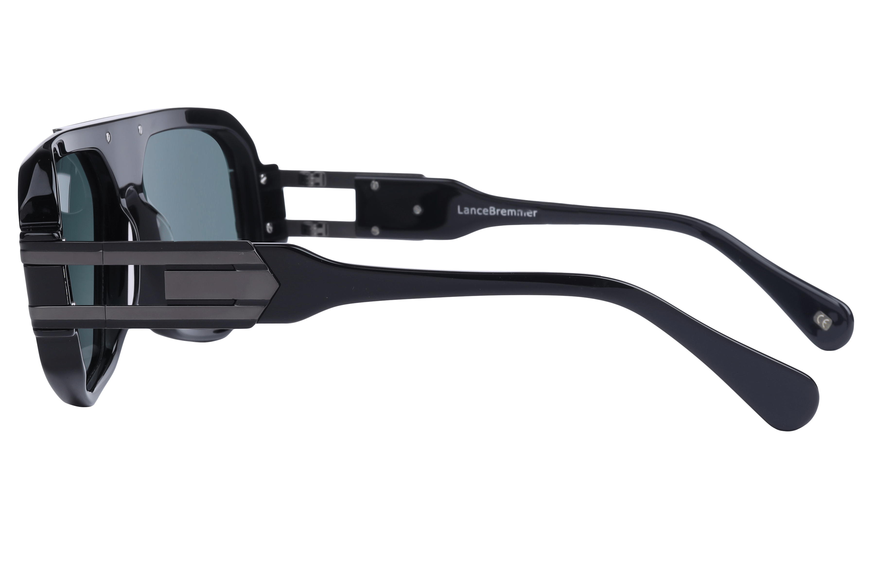 Lancebremmer AT8596 Sunglass Black Male Full Shell with Meta Sunglass — Black frame — view 3