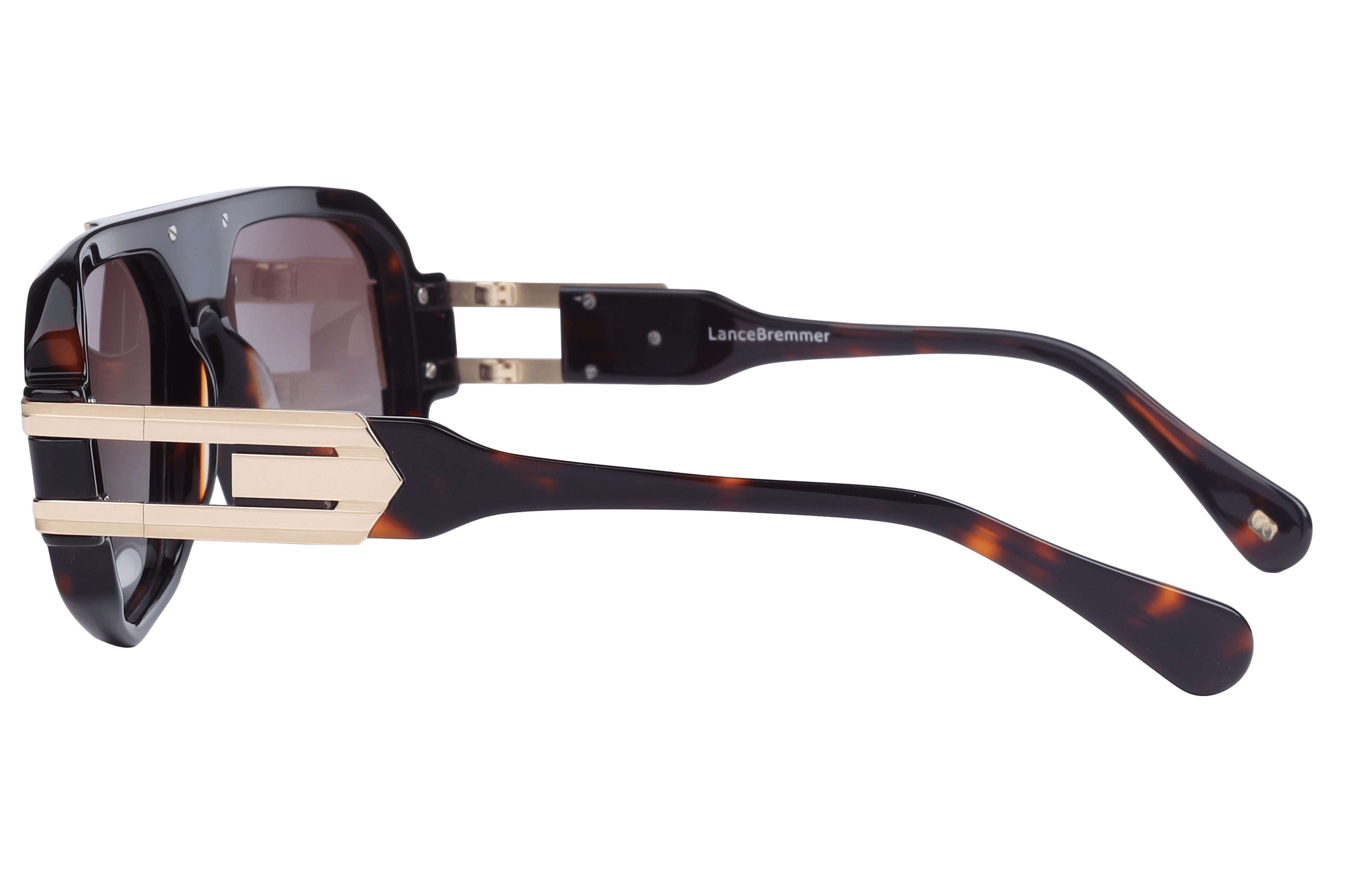 Lancebremmer AT8596 Sunglass Havana Male Full Shell with Met Sunglass — Havana frame — view 3