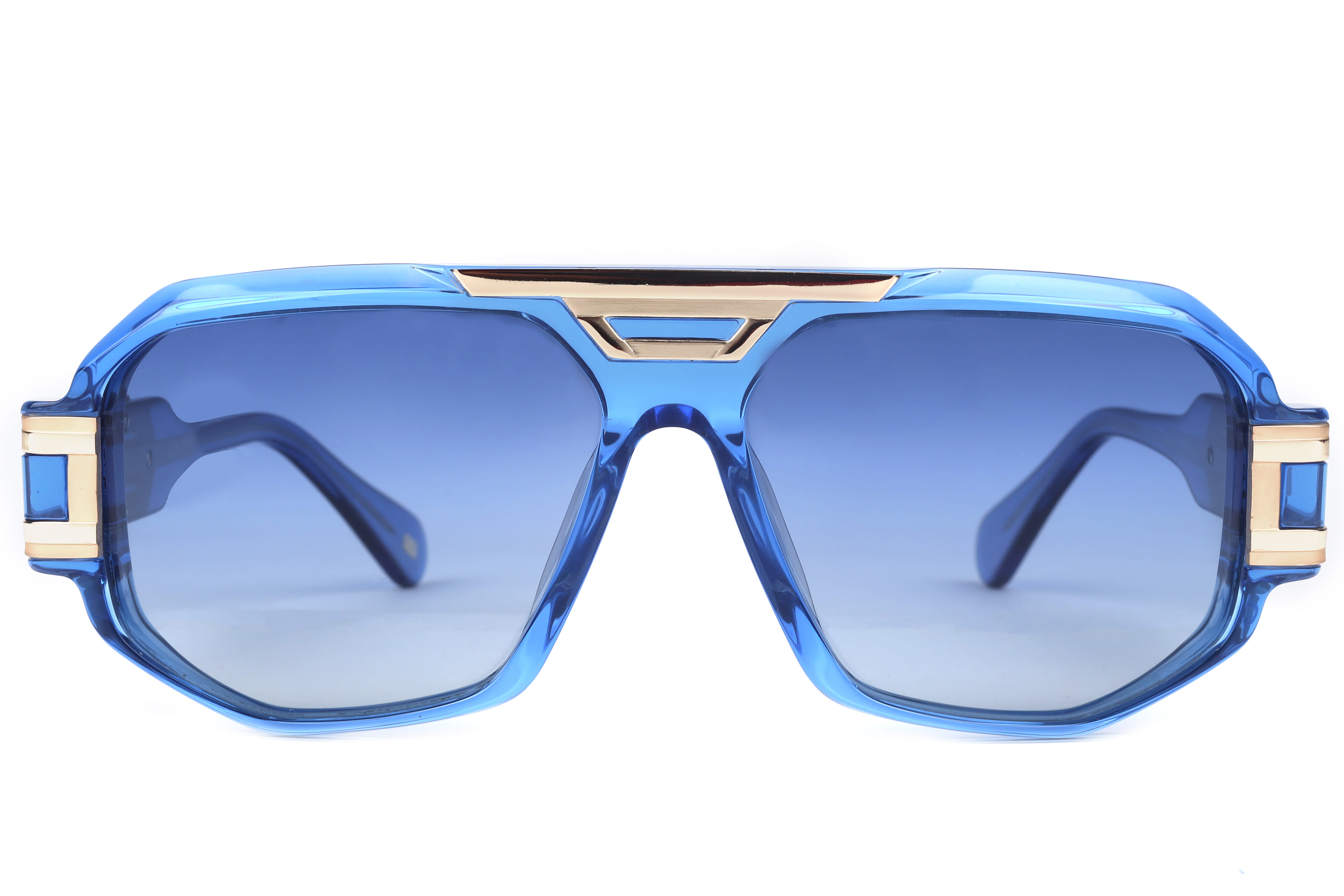 Lancebremmer AT8596 Sunglass Blue Male Full Shell with Metal — Blue frame