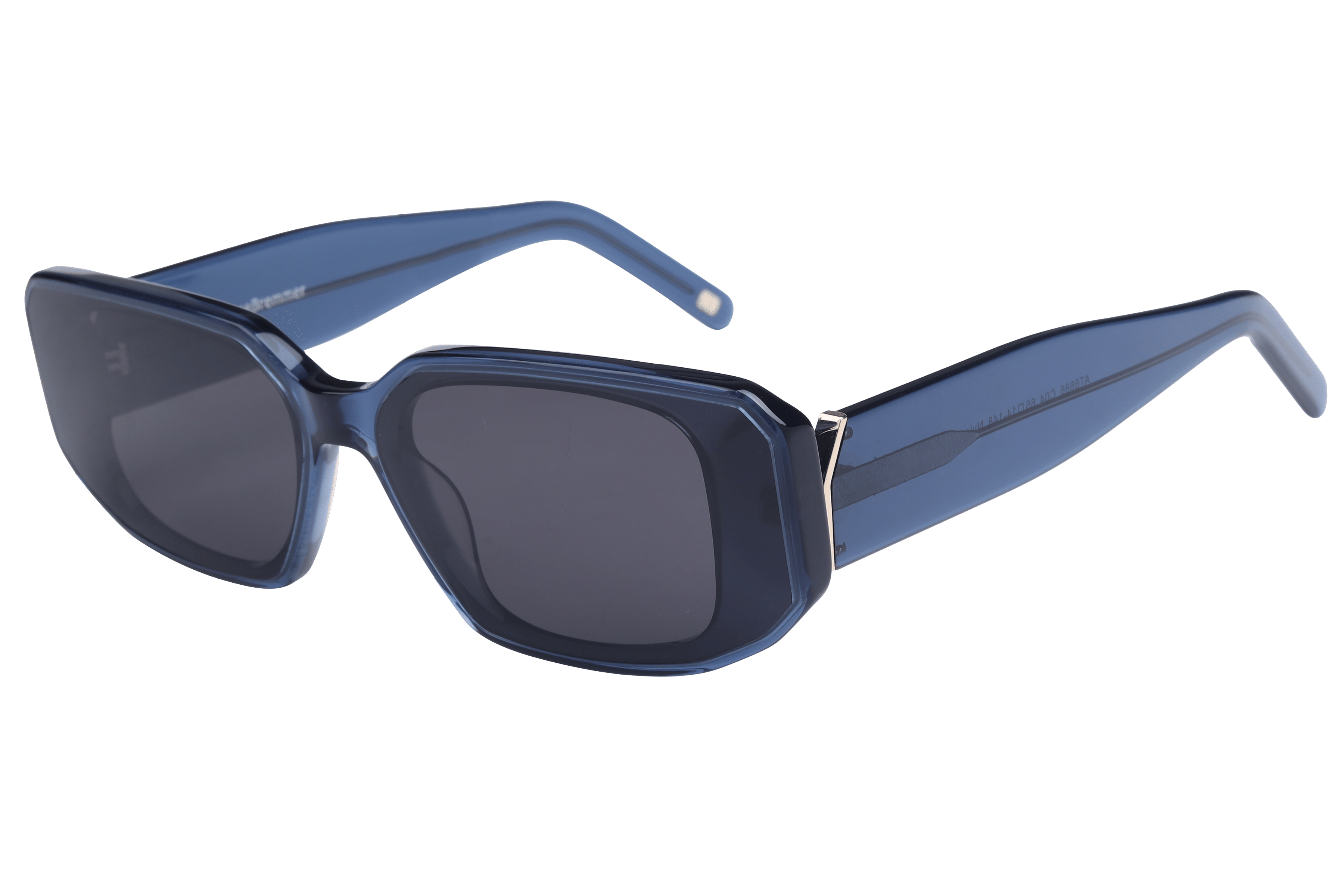 Lancebremmer AT8686 Sunglass Transparent Blue Unisex Full Sh Sunglass — Transparent Blue frame — alternate view