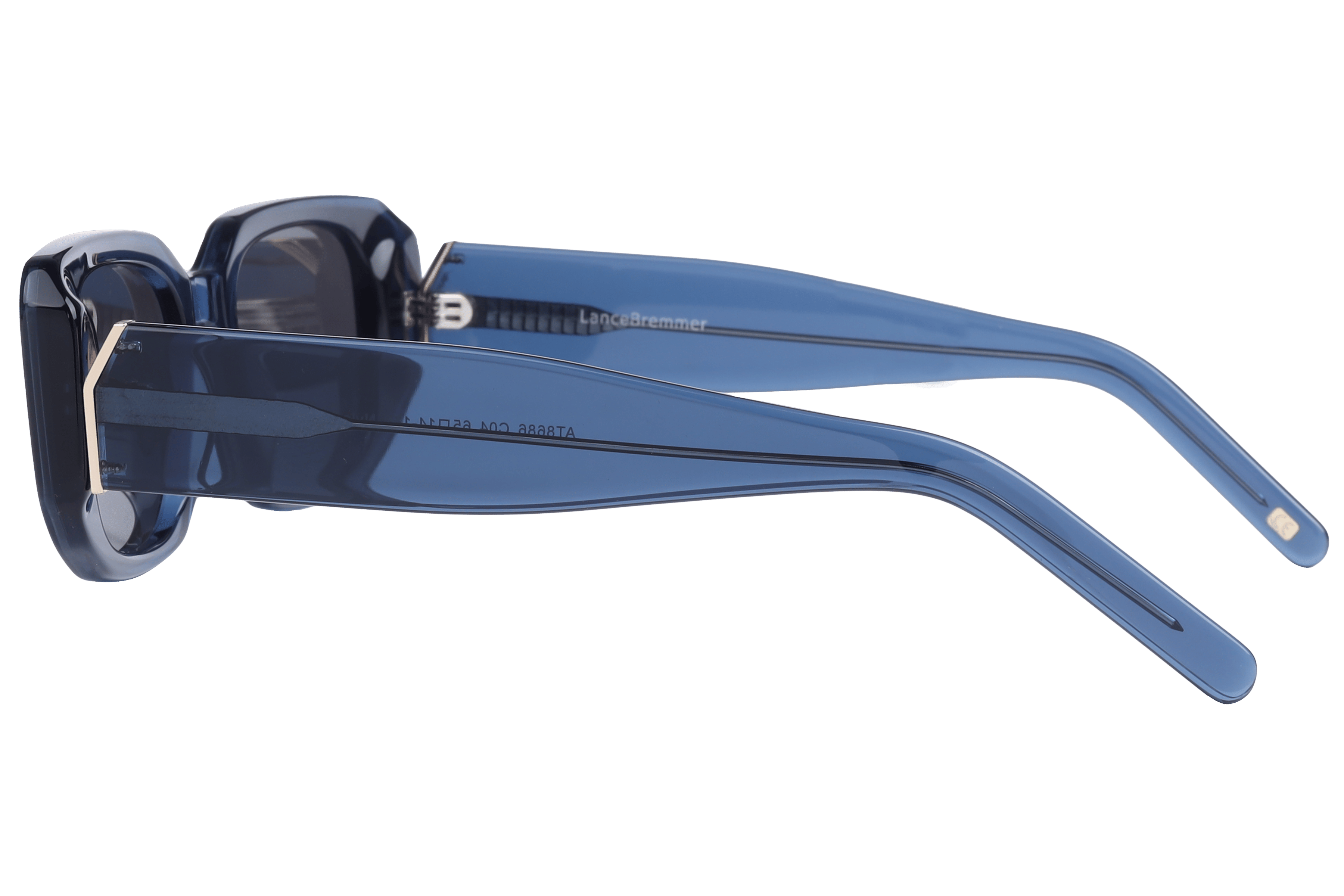 Lancebremmer AT8686 Sunglass Transparent Blue Unisex Full Sh Sunglass — Transparent Blue frame — view 3
