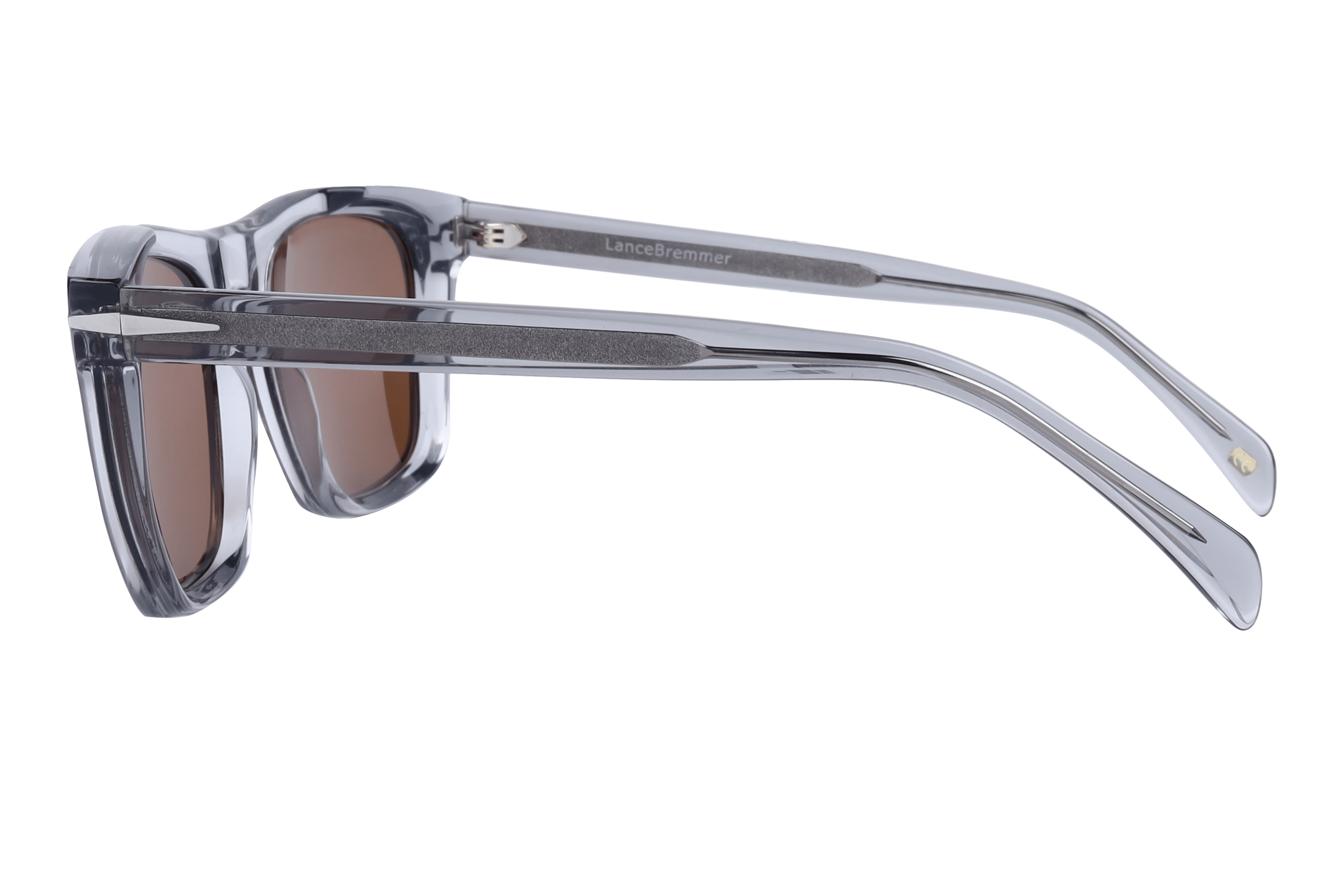Lancebremmer AT8470 Sunglass Transparent Grey Male Full Shel Sunglass — Transparent Grey frame — view 3