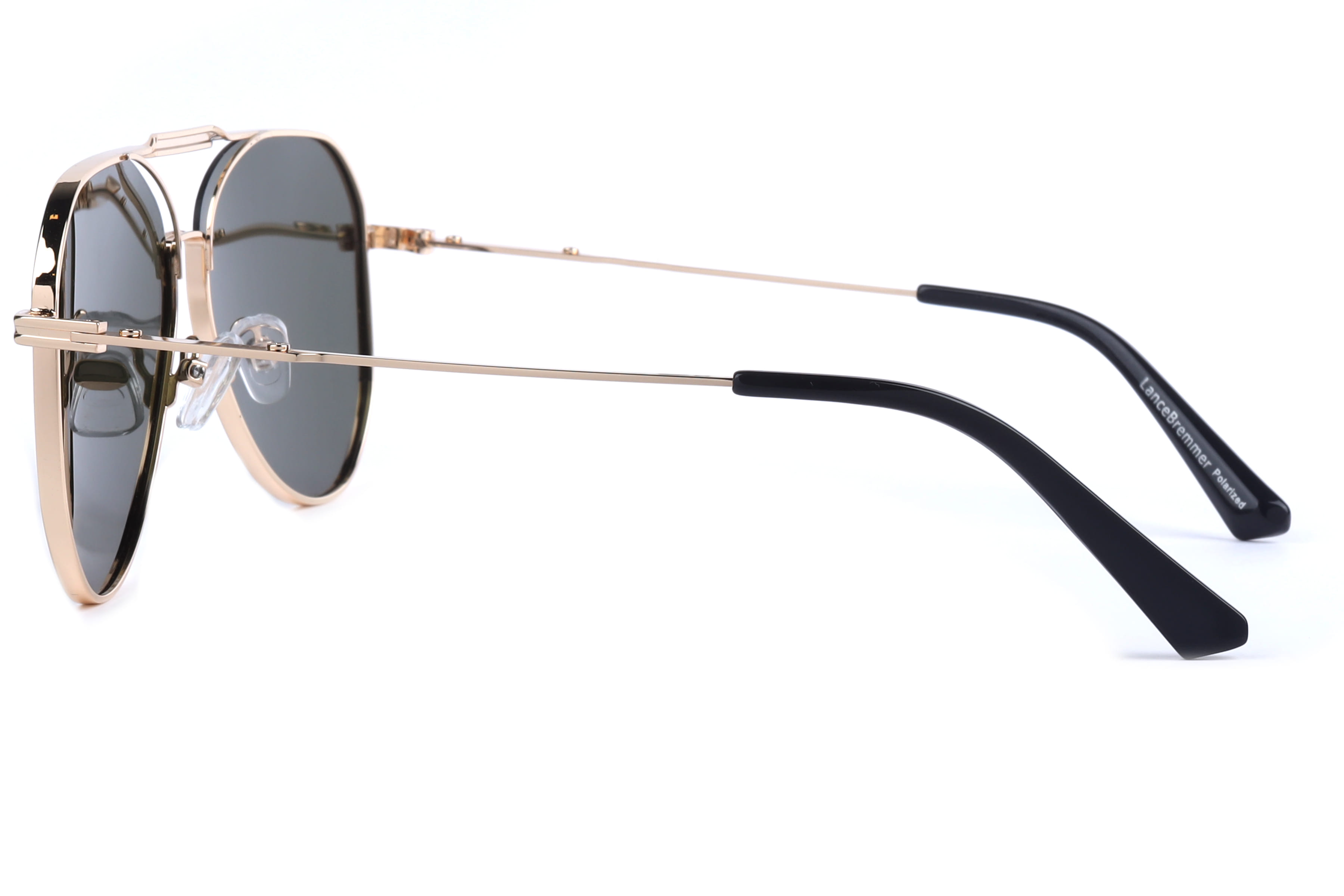 Lancebremmer JS8557 Sunglass Gold Male Full Metal Sunglass — Gold frame — view 3